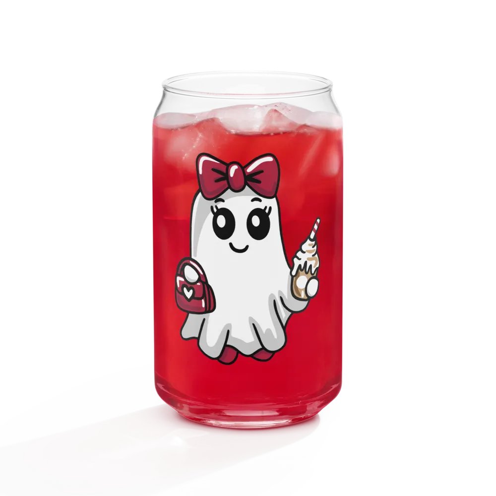 Stylish Ghost 16oz Can-Shaped Drinking Glass product image (2)