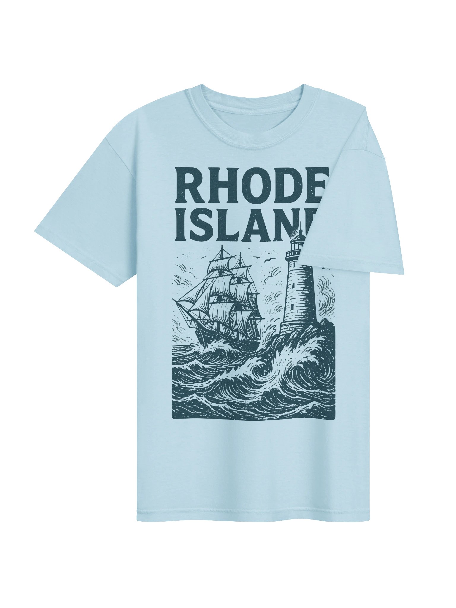 Rhode Island Lighthouse Ship T-Shirt | Vintage Coastal State Pride Tee product image (12)