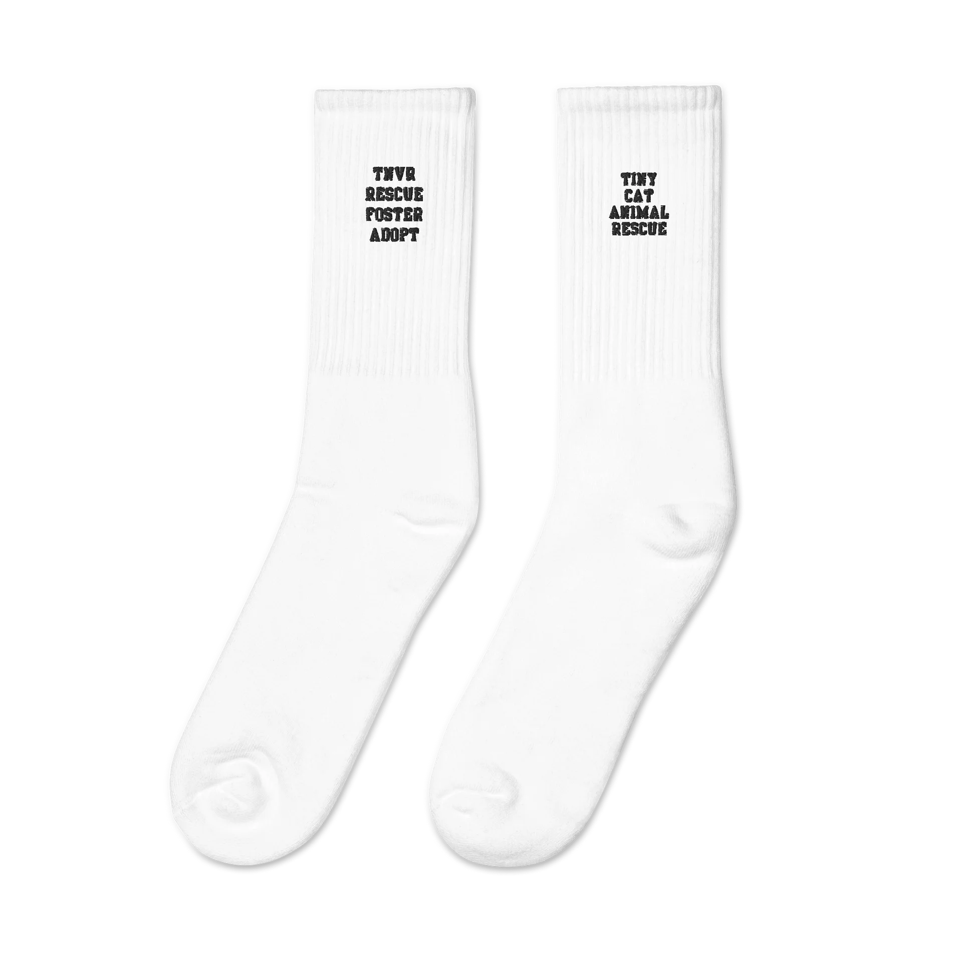 Tiny Cat Embroidered White Socks product image (4)