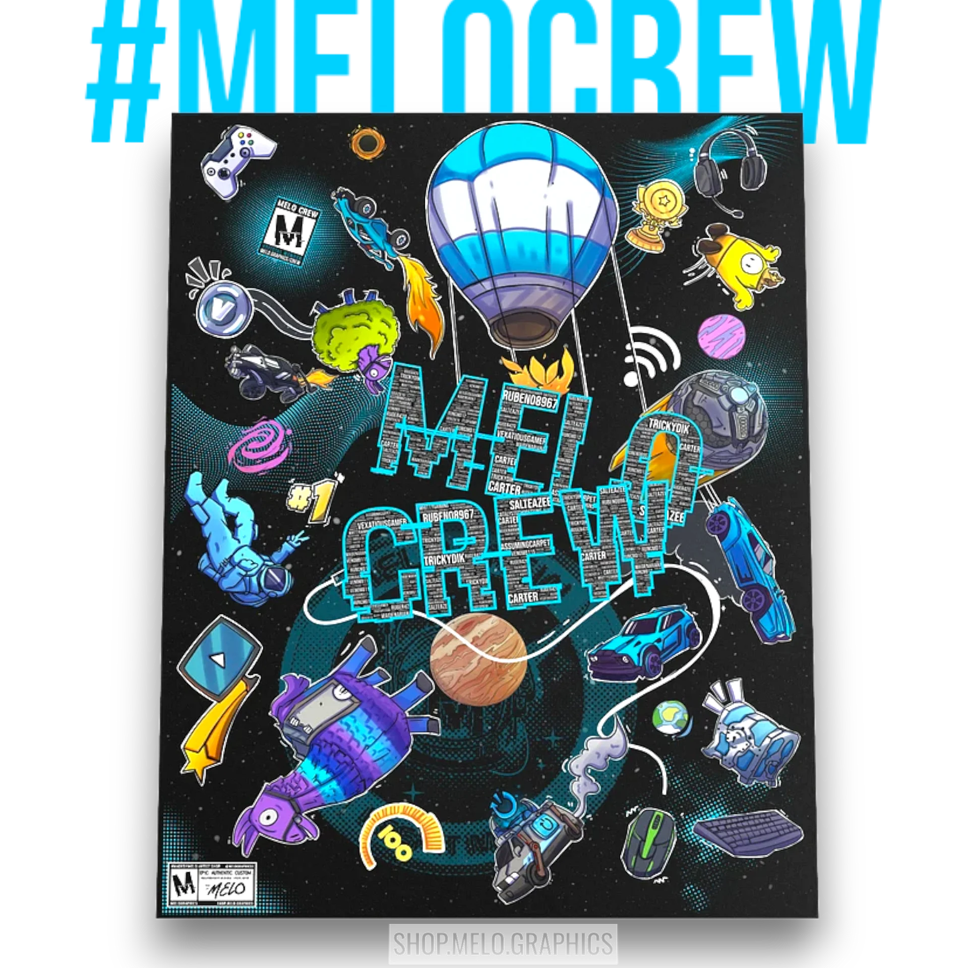 #MELOtober 2024 Personalized MELO CREW Chaos - Matte Poster | #MadeByMELO product image (1)