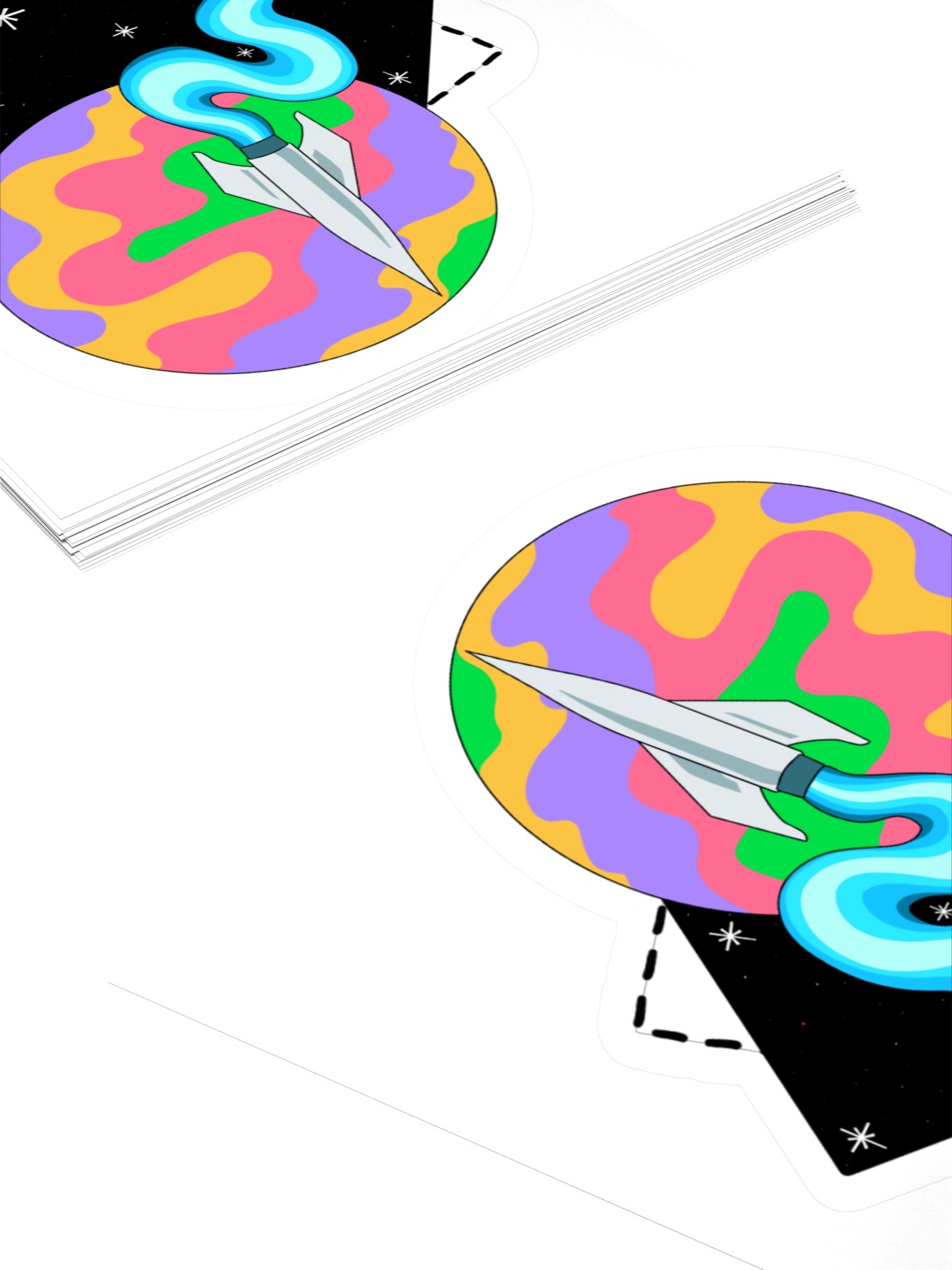 Retro Rocket - Square product image (4)