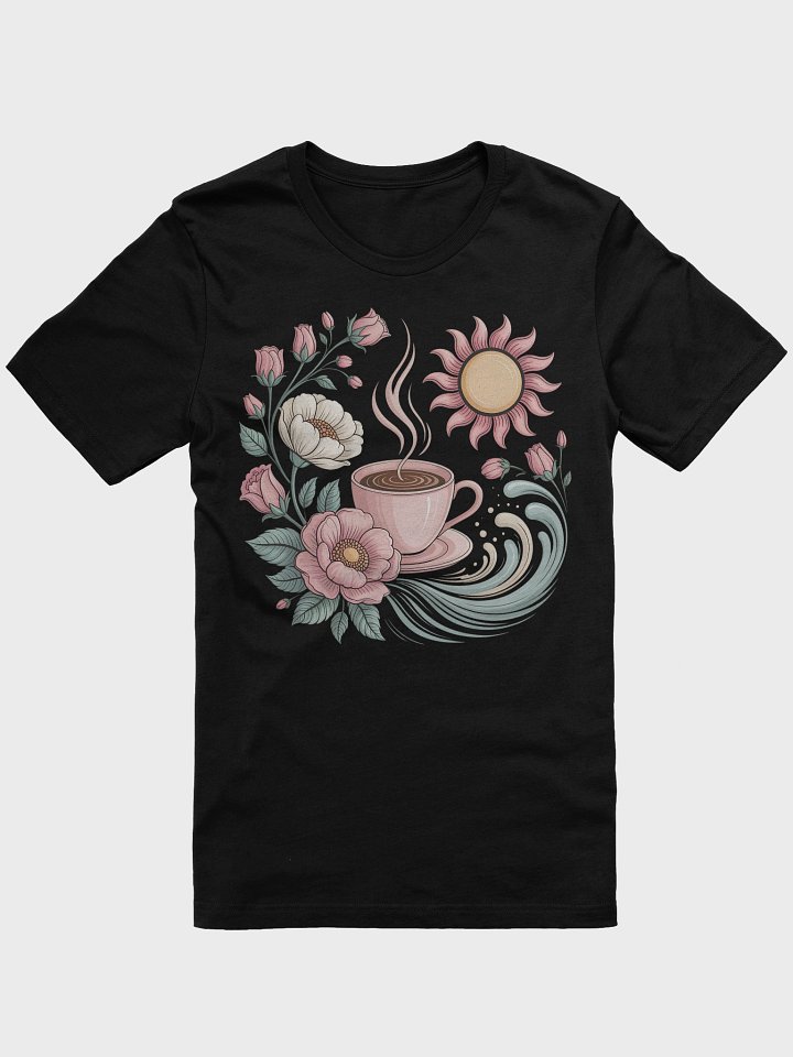 Whimsical Floral Coffee T-Shirt product image (3)