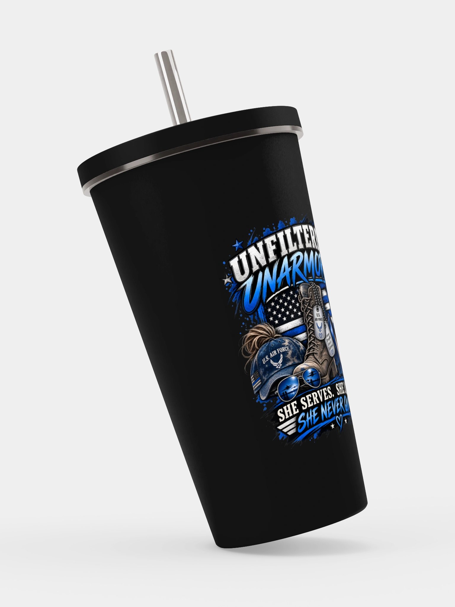 Air Force Tumbler - She Never Quits product image (2)
