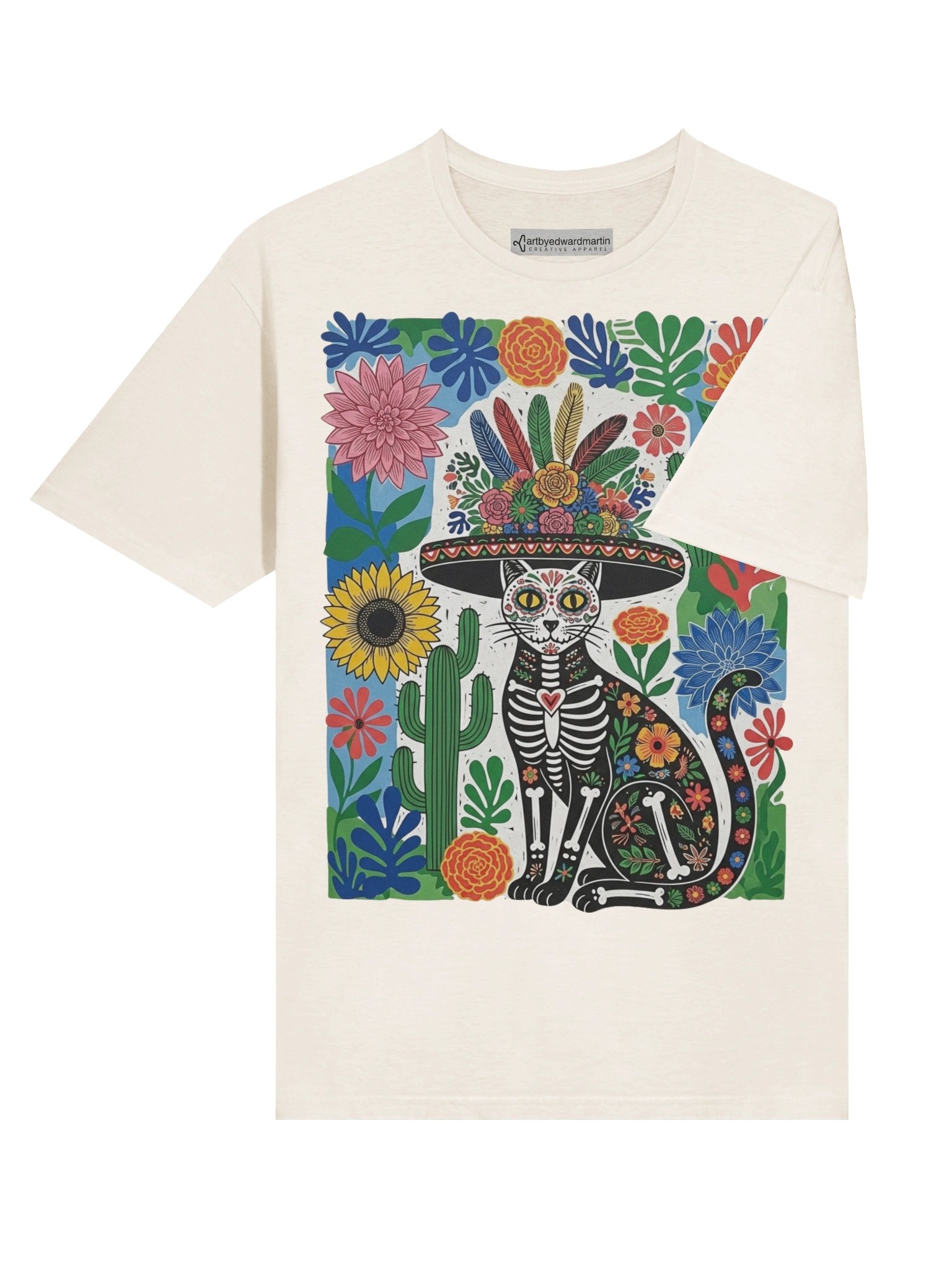 Cat Catrina Design T-Shirt product image (175)