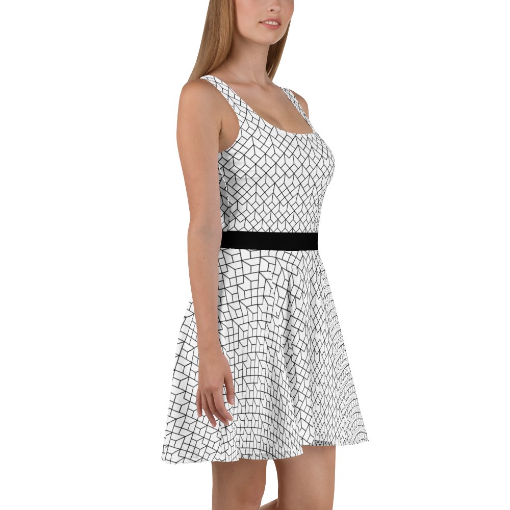 Black & White Mesh Pattern Geometric Dress product image (5)