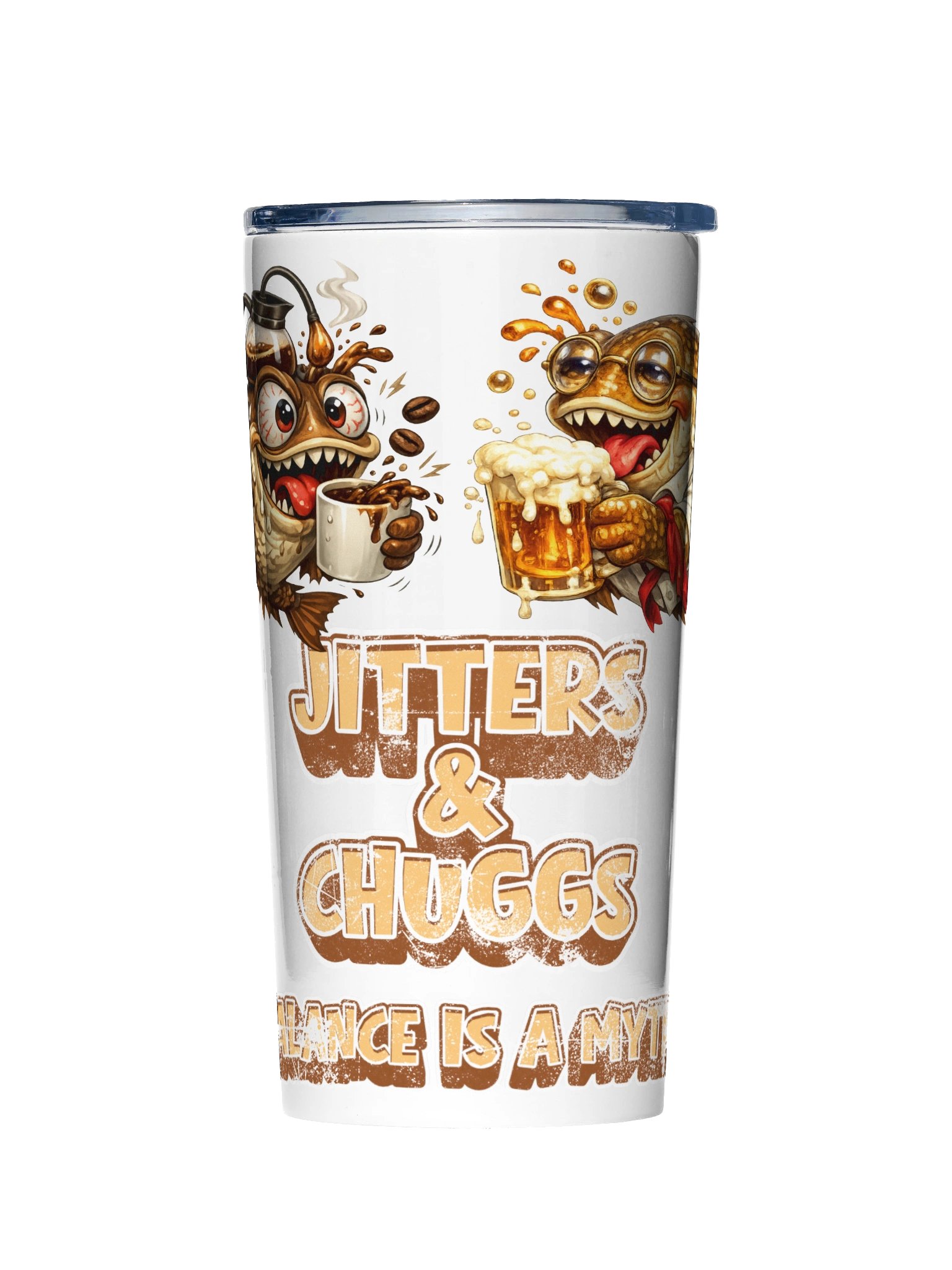 Jitters & Chuggs Stainless Steel Tumbler product image (1)