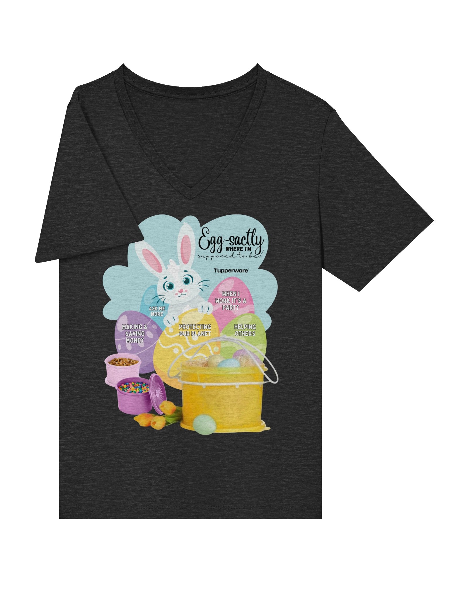Tupperware Easter V-Neck Tee product image (13)