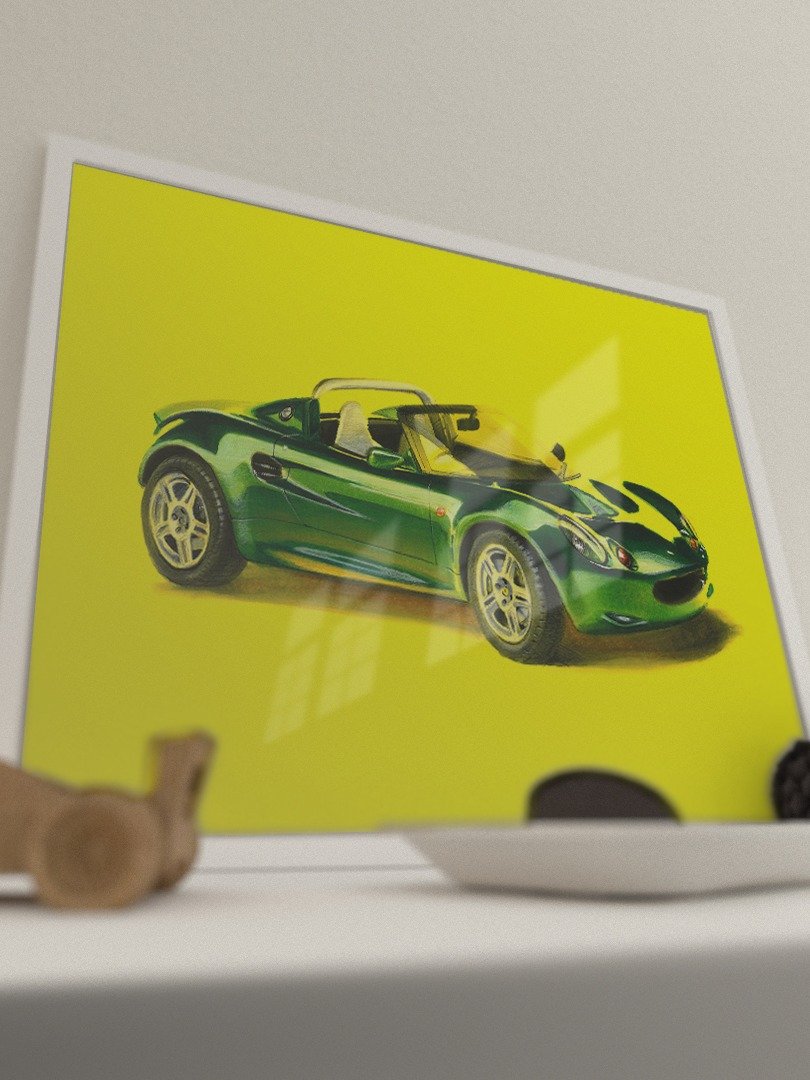 British Racing Green Lotus Elise - A3 Print product image (3)