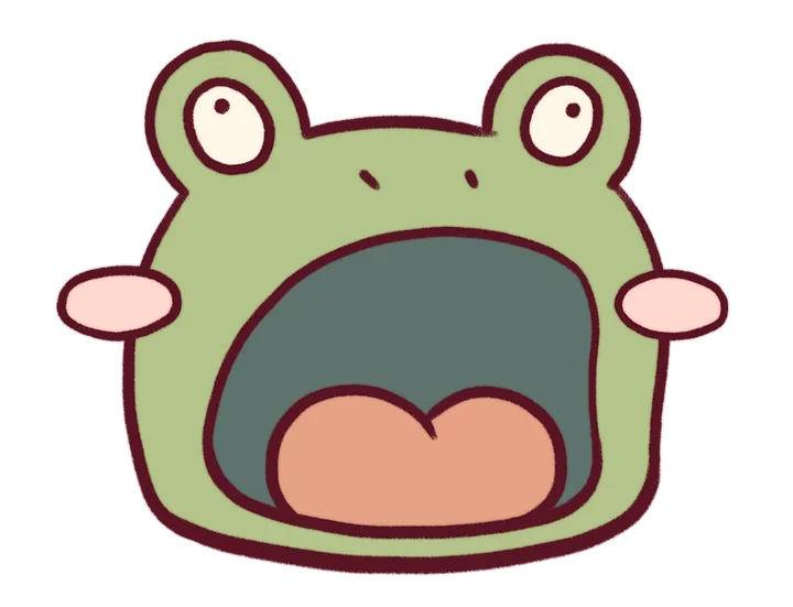 sticker : froggo scream product image (1)
