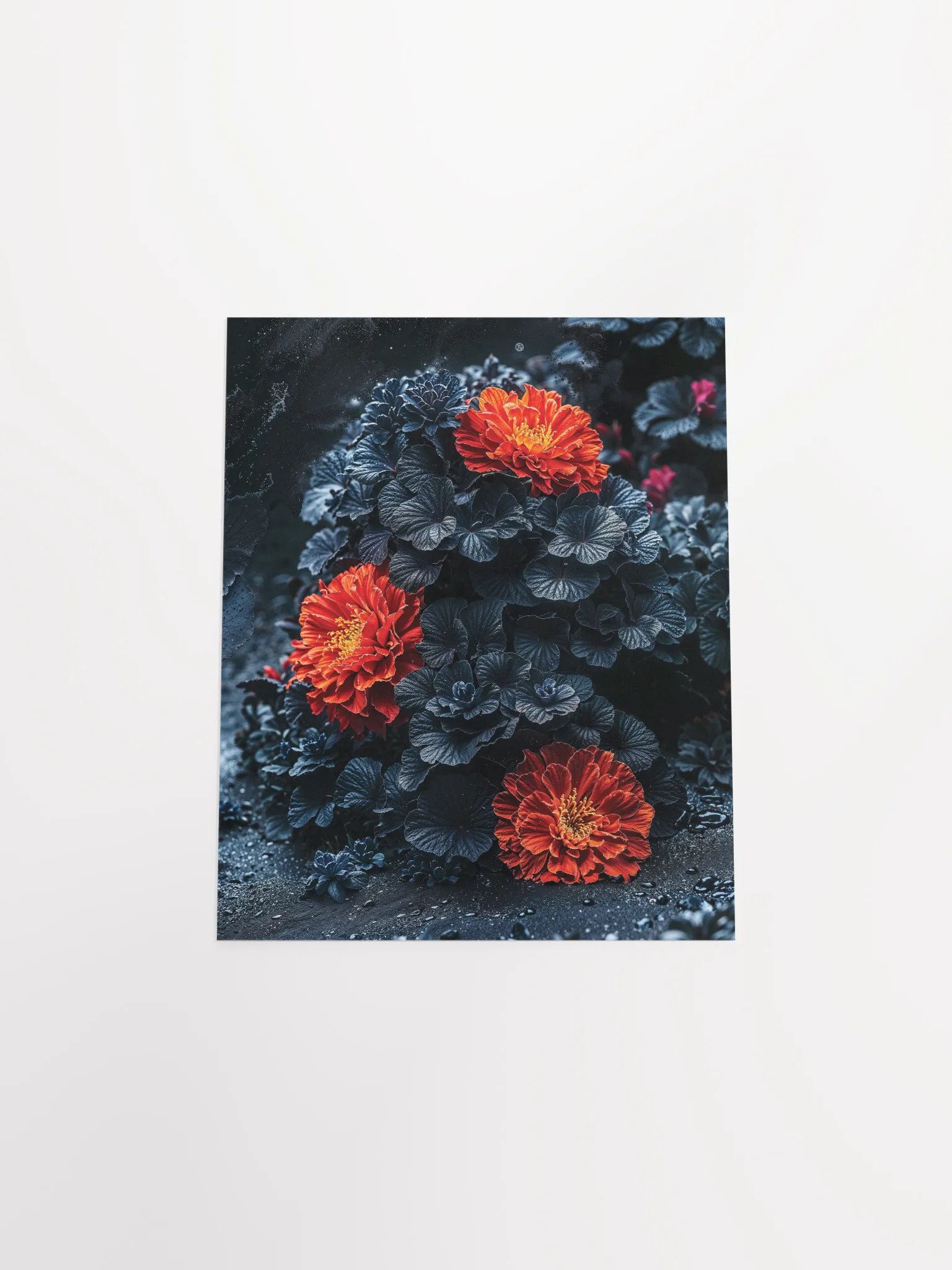 Crimson Bloom in the Void Matte Poster product image (28)