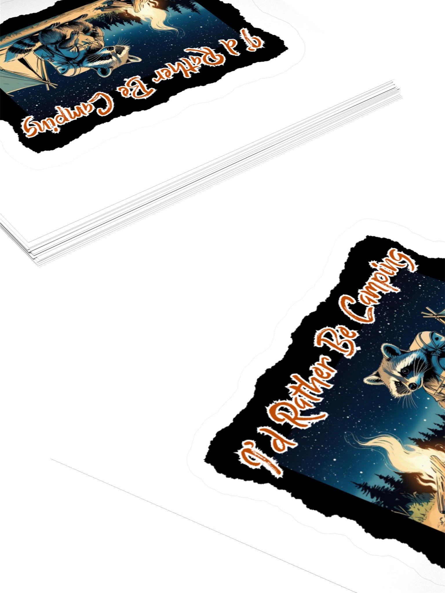 I'd Rather Be Camping Raccoon Sticker product image (10)