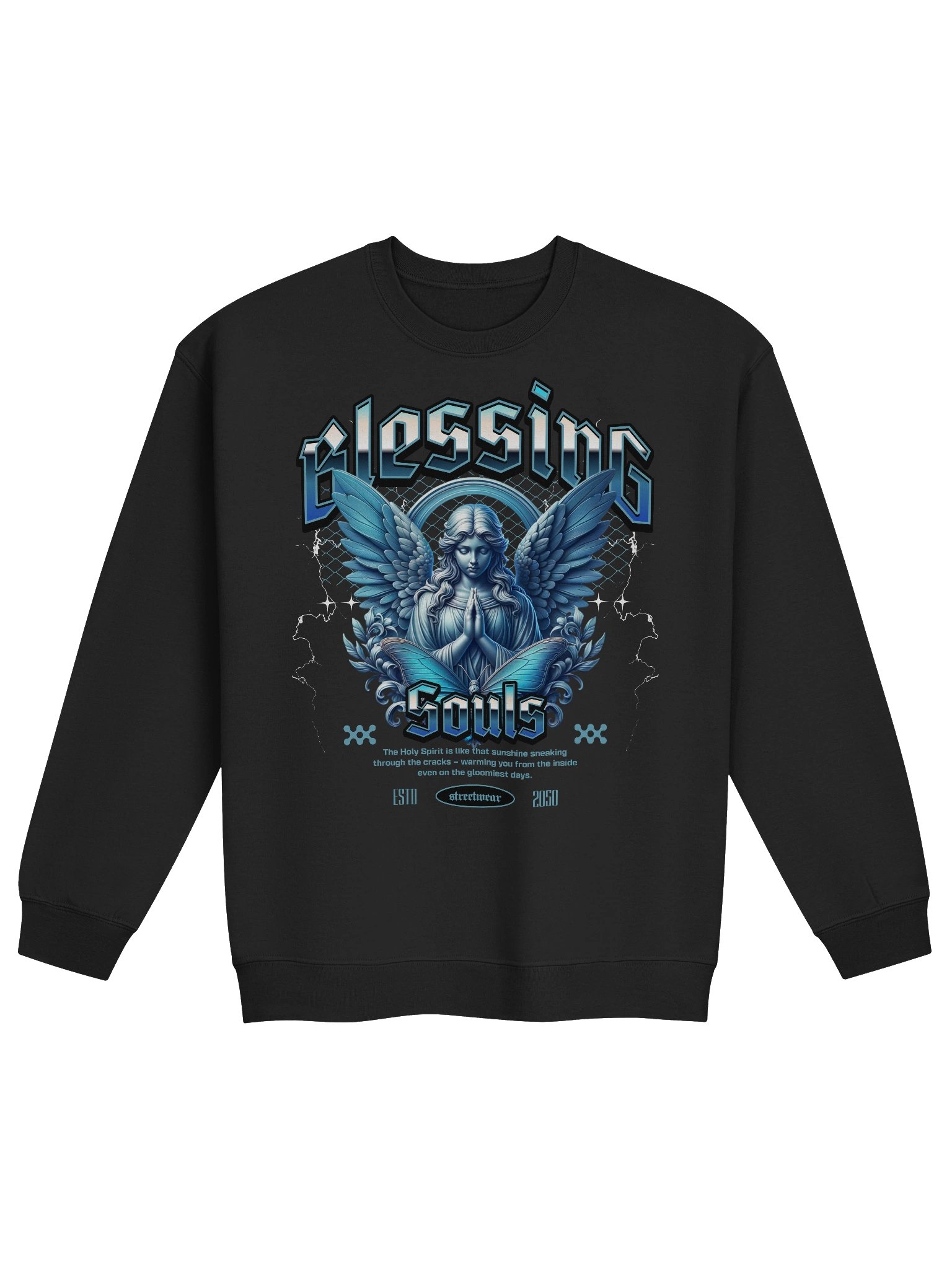 Stylish Y2K Crewneck Sweatshirt: Blessing Souls Collection product image (4)