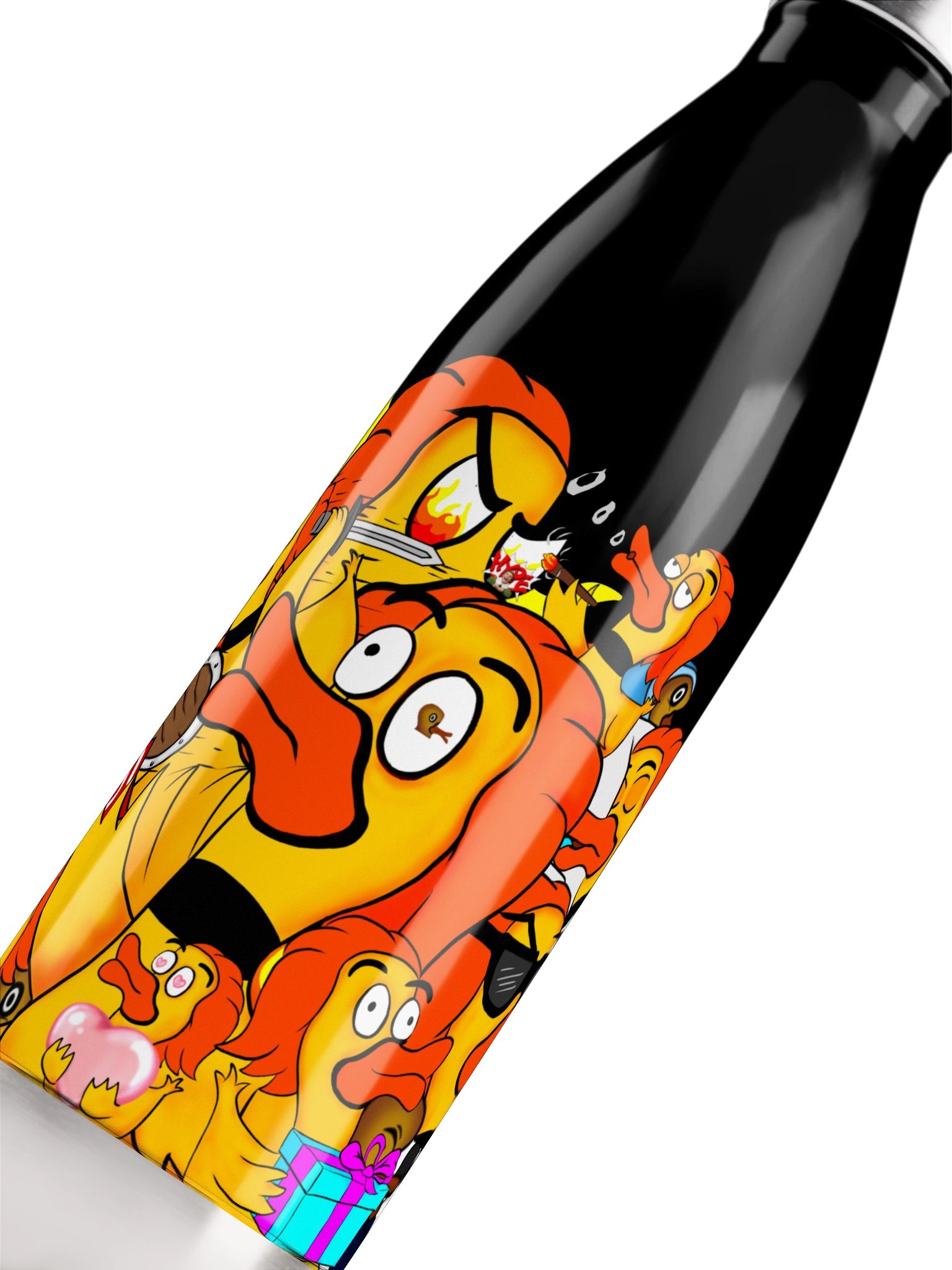 Emote Collage Stainless Steel Water Bottle product image (10)