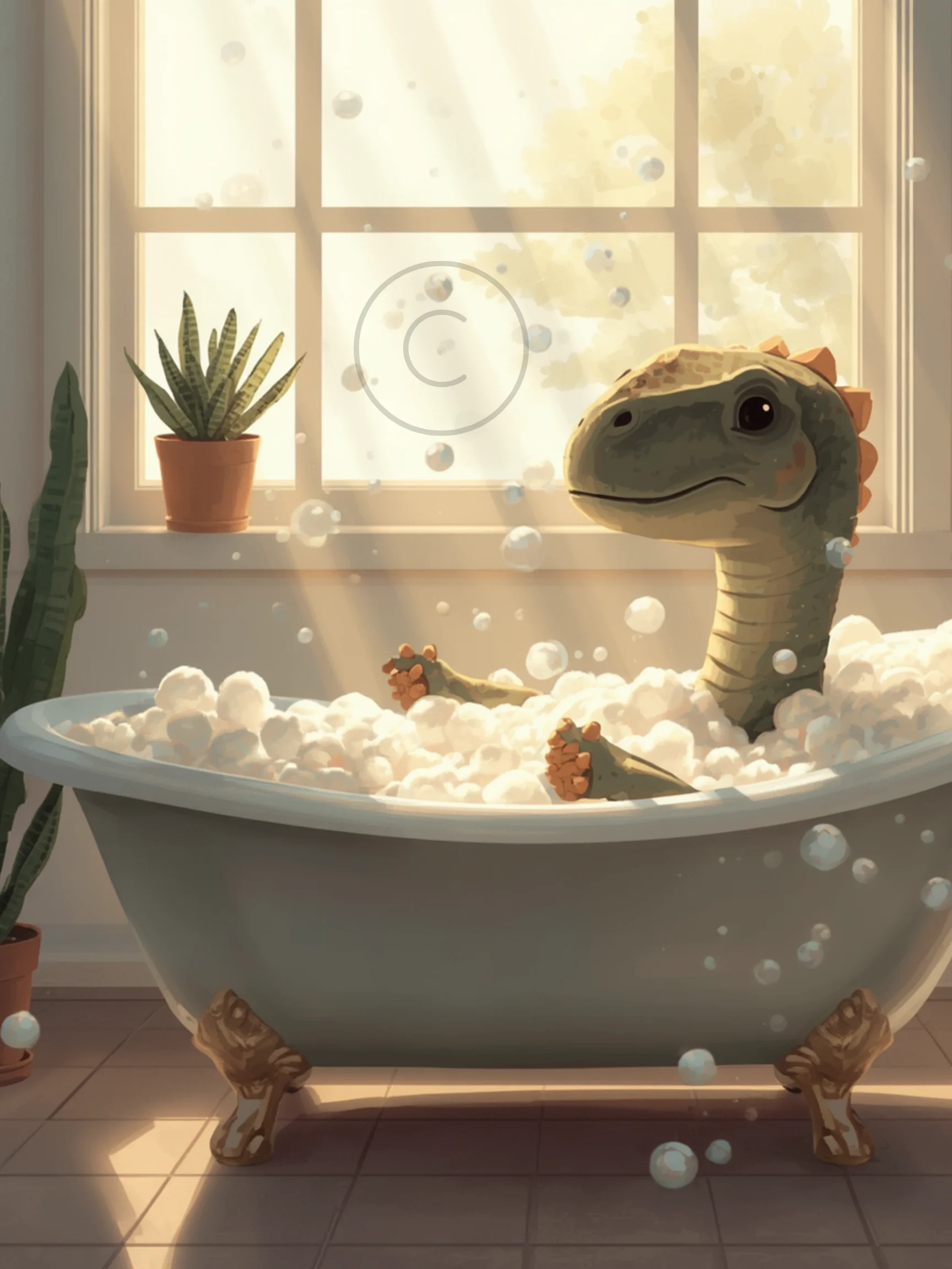 Brontosaurus in a Bathtub Poster product image (1)