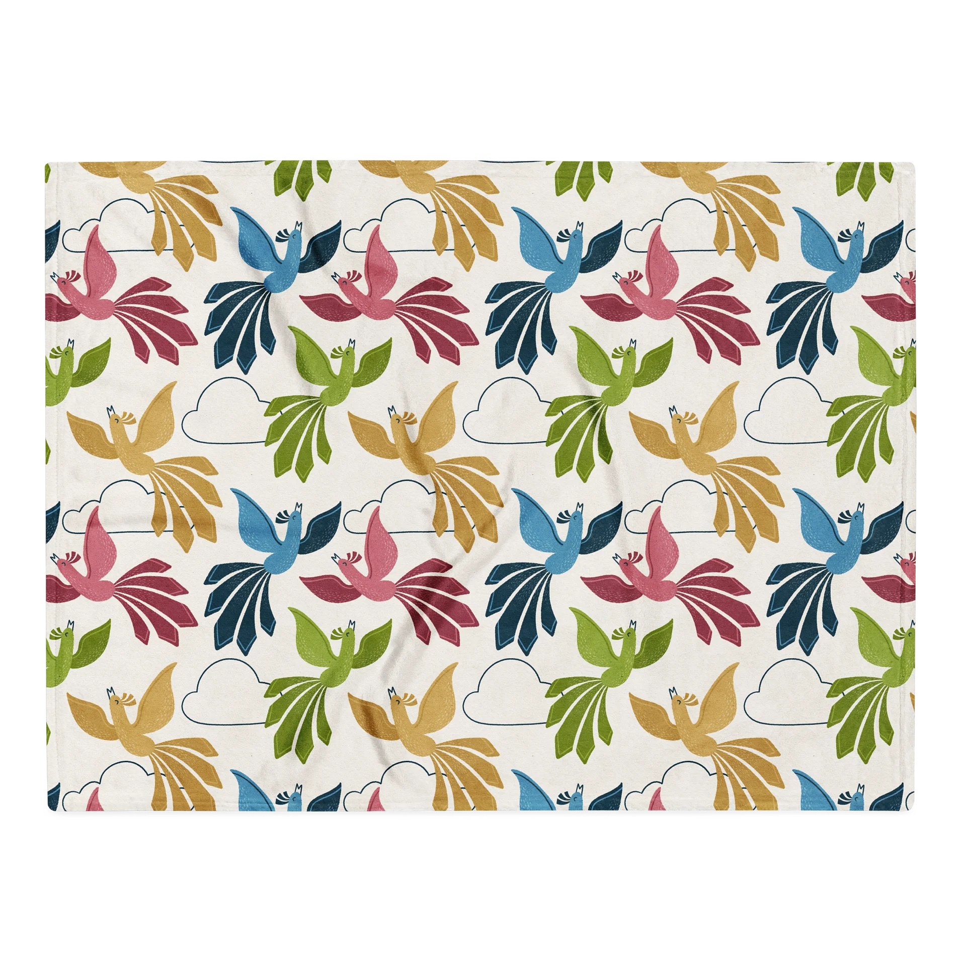 Mid-Century Modern Firebirds Throw Blanket product image (1)