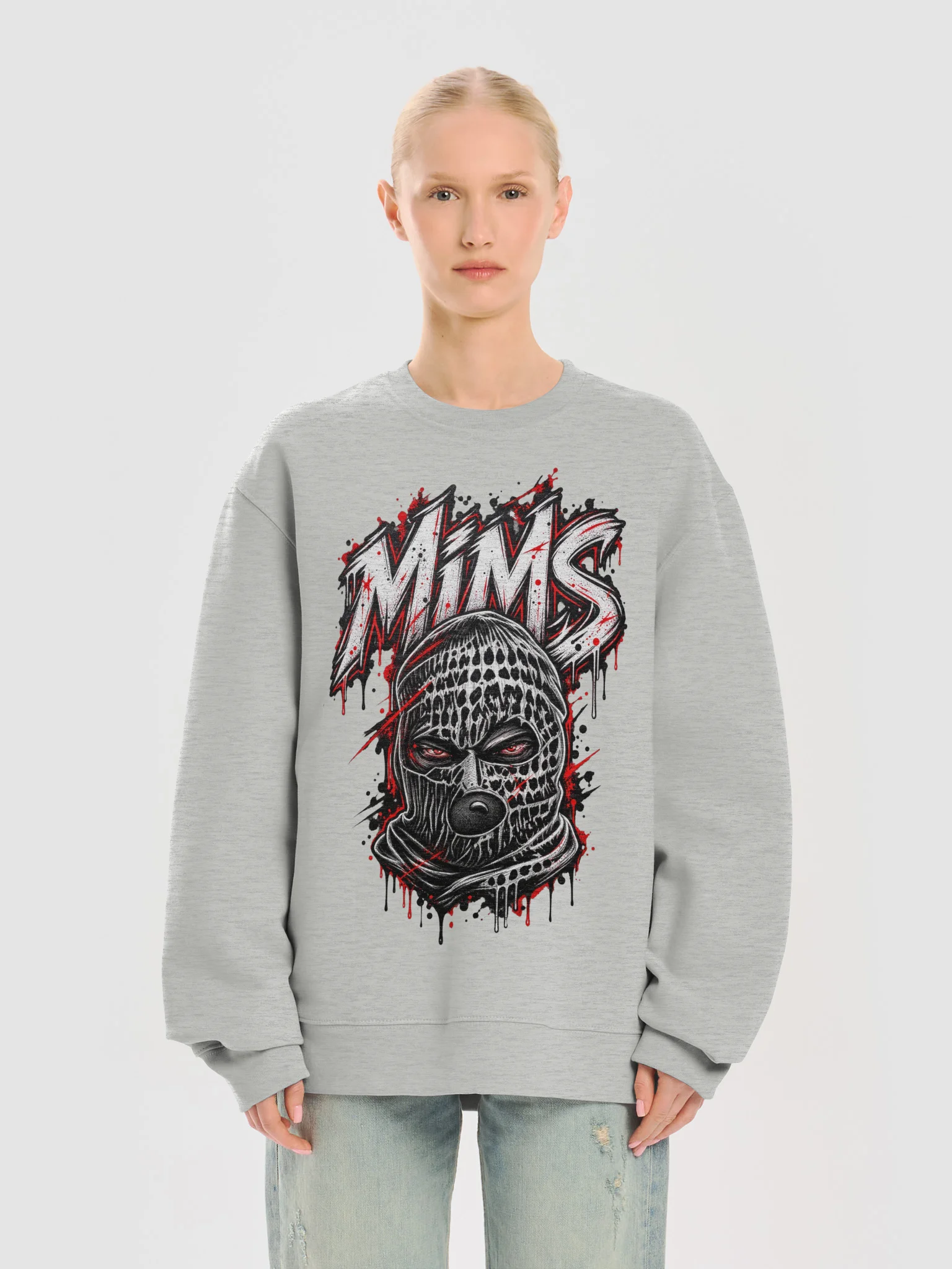 MMS Skull Mask Oversized Sweatshirt product image (18)