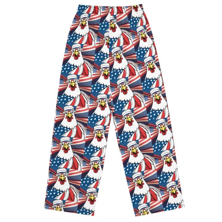 Patriotic Eagle All-Over Print Wide-Leg Pants product image (2)