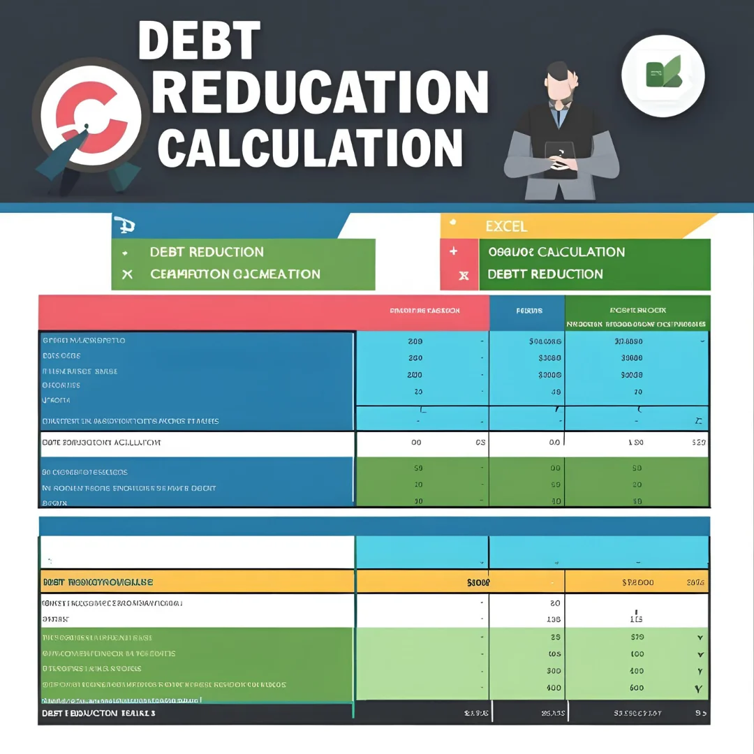 Debt Reduction Calculation Excel Template Bundle product image (3)