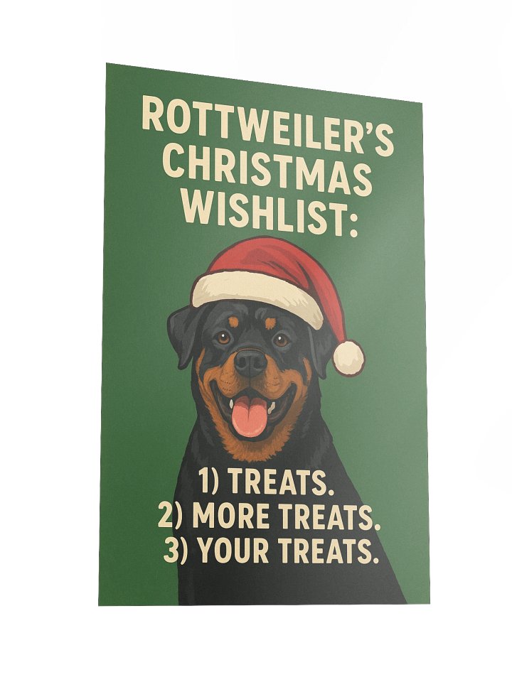 Rottweiler's Christmas Wishlist Poster product image (5)
