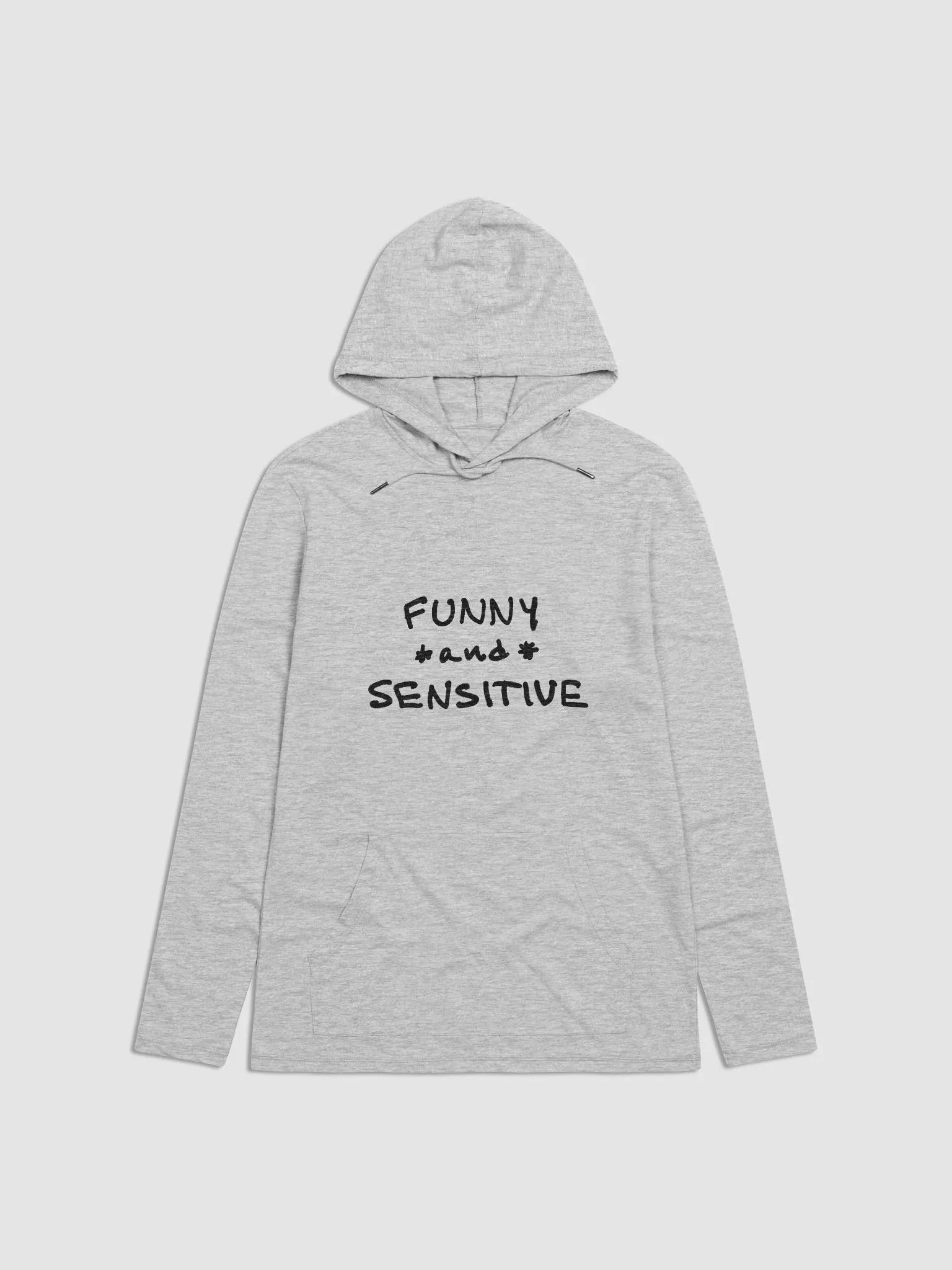 FUNNY *and* SENSITIVE printed lightweight hoodie product image (2)