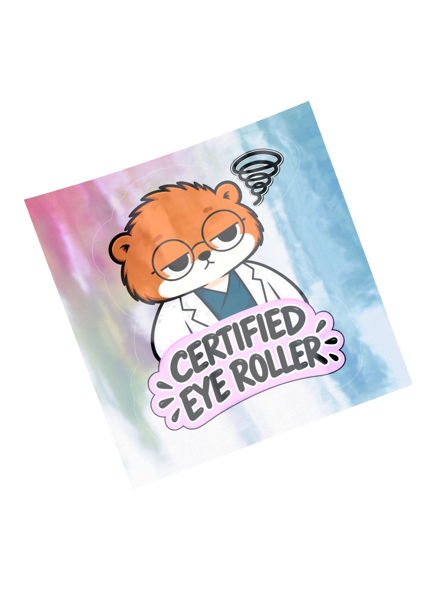 Sleepy Optometrist Certified Eye Roller Holographic Sticker Sheet product image (5)