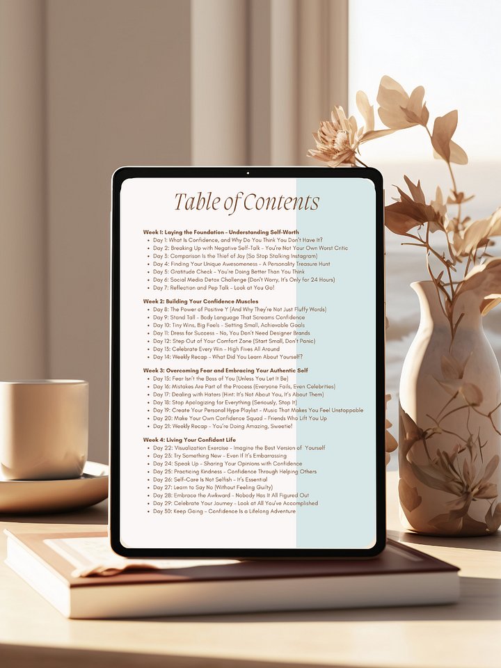 The Confidence Blueprint: Building Self-Esteem in 30 days product image (2)