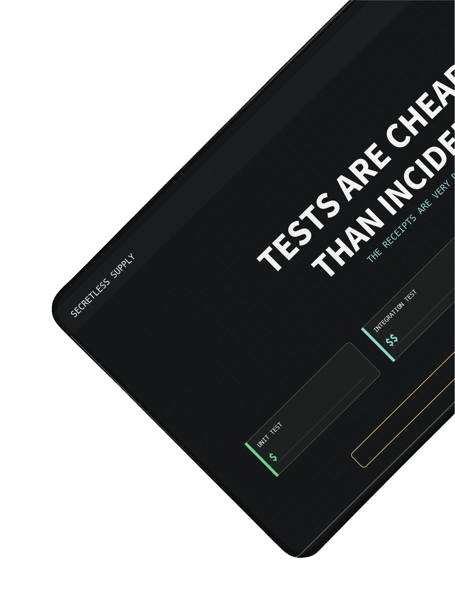 Tests Are Cheaper Than Incidents Desk Mat product image (3)