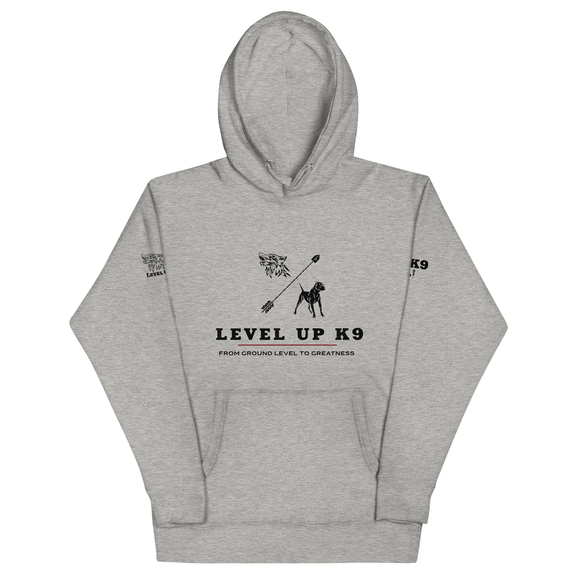 LEVEL UP K9 Standard Hoodie ( grey ) product image (2)