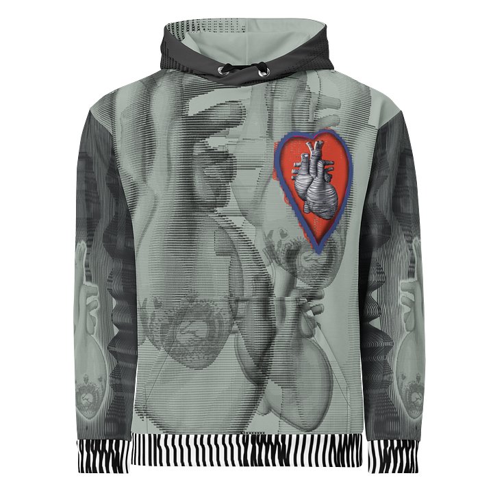 HEART FELT | sage | unisex | cotton | pullover | hoodie product image (1)