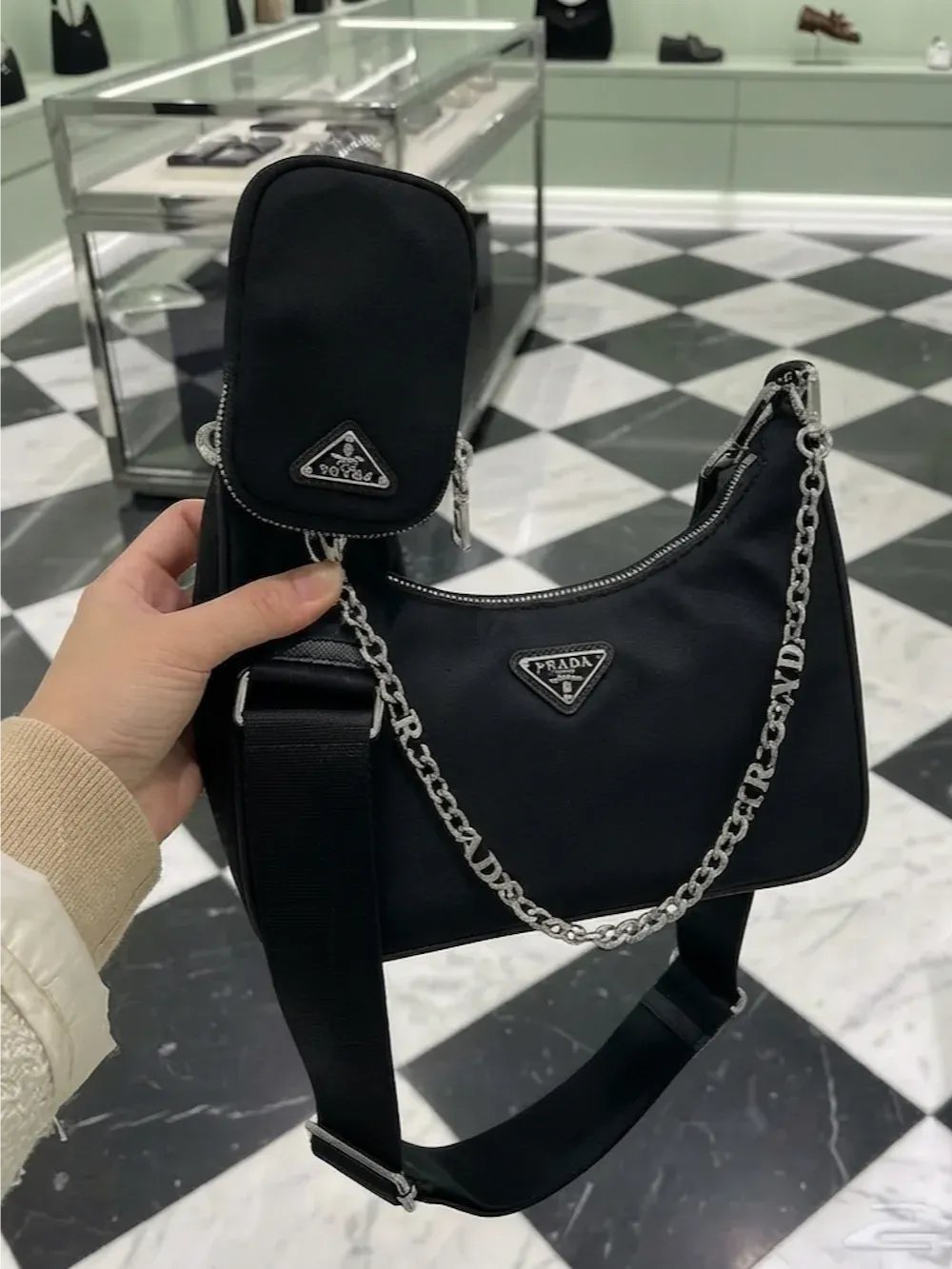 PRADA حقيبة نسائية برادا هاي كوالتي مصنوعة من قماش product image (4)