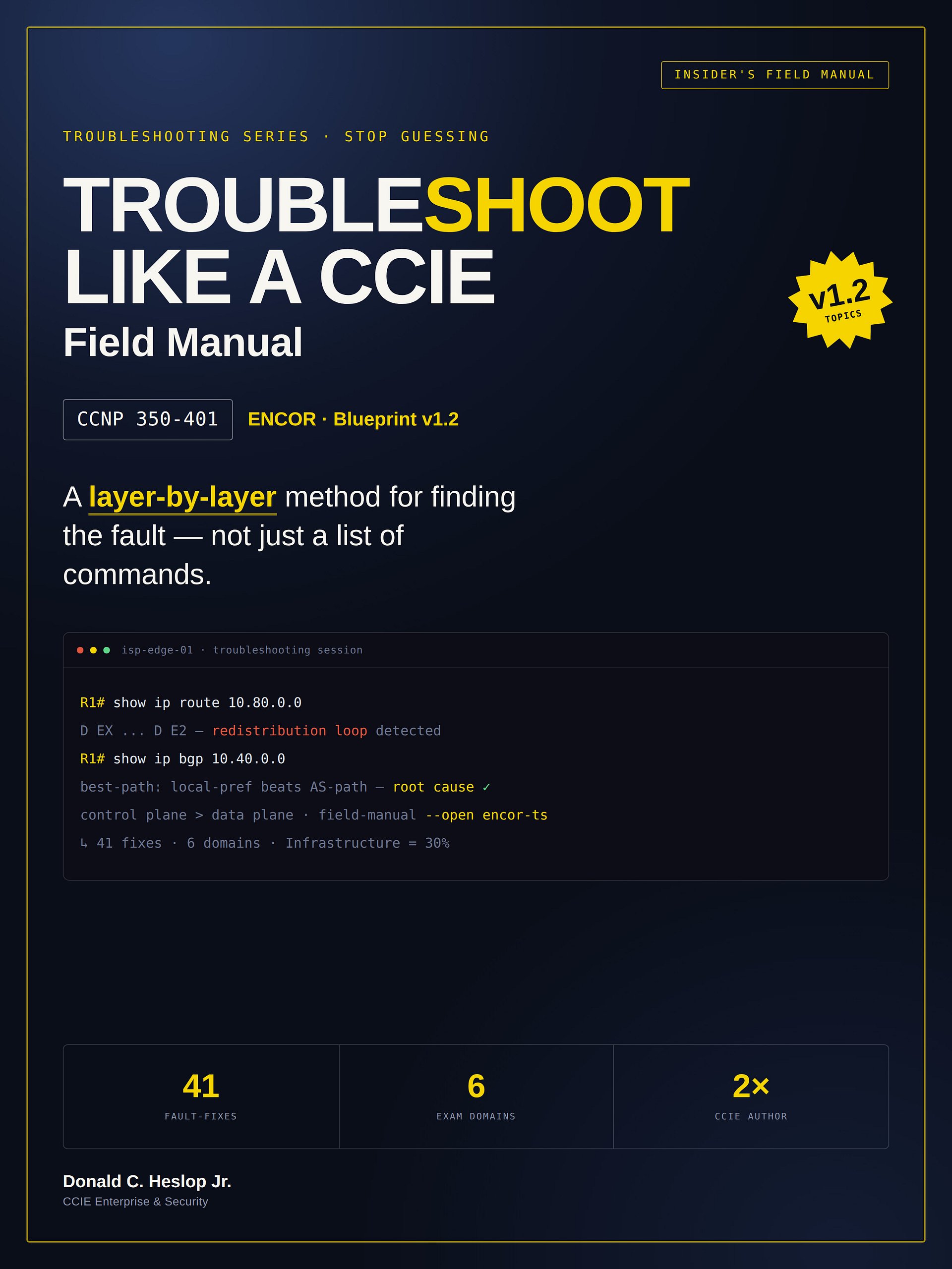 CCNP ENCOR 350-401 Troubleshooting Field Manual product image (1)