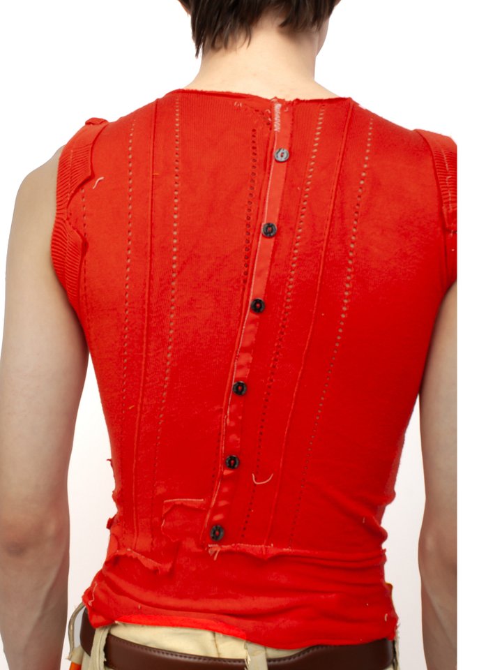 Orange Panel Sketch Floral Vest XS/S product image (2)