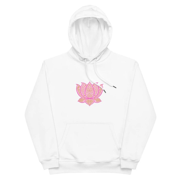 Lotus Eye Gold Line Art Eco Hoodie product image (2)