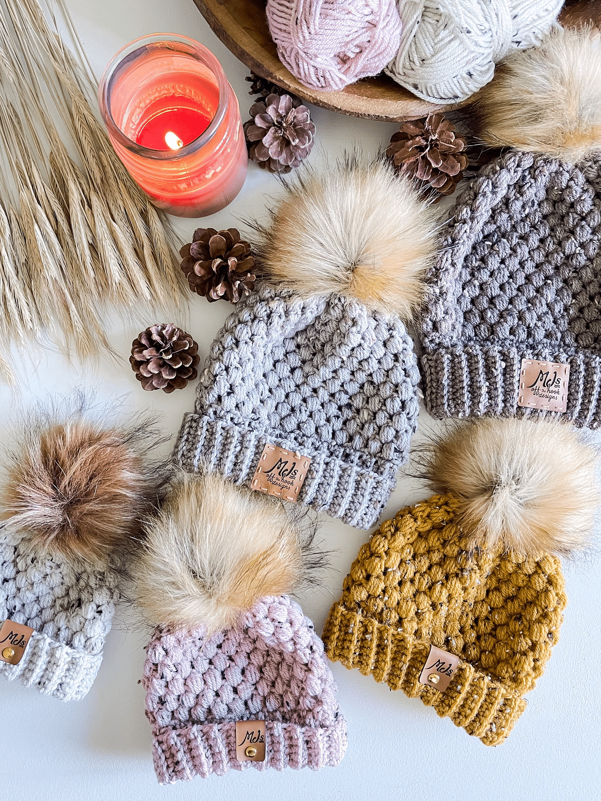 Pebble Puff Stitch Hat Crochet Pattern | MJ's Off The Hook Designs