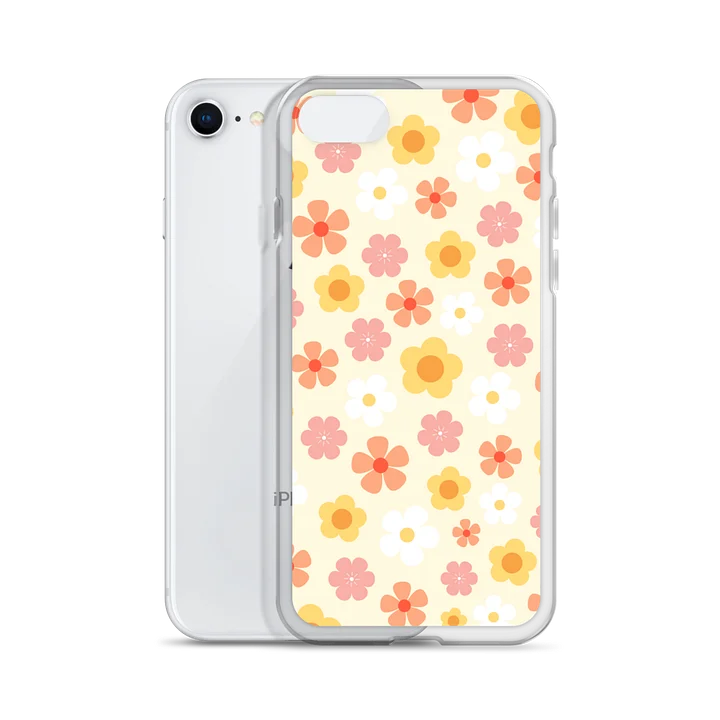 Multi-colored flowers Clear iPhone Case product image (55)