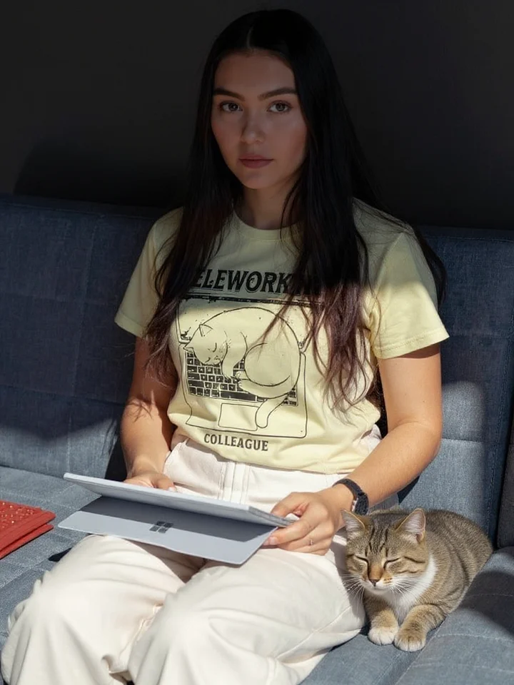 "My New Coworker" Remote Work T-Shirt - Funny Cat Design product image (1)