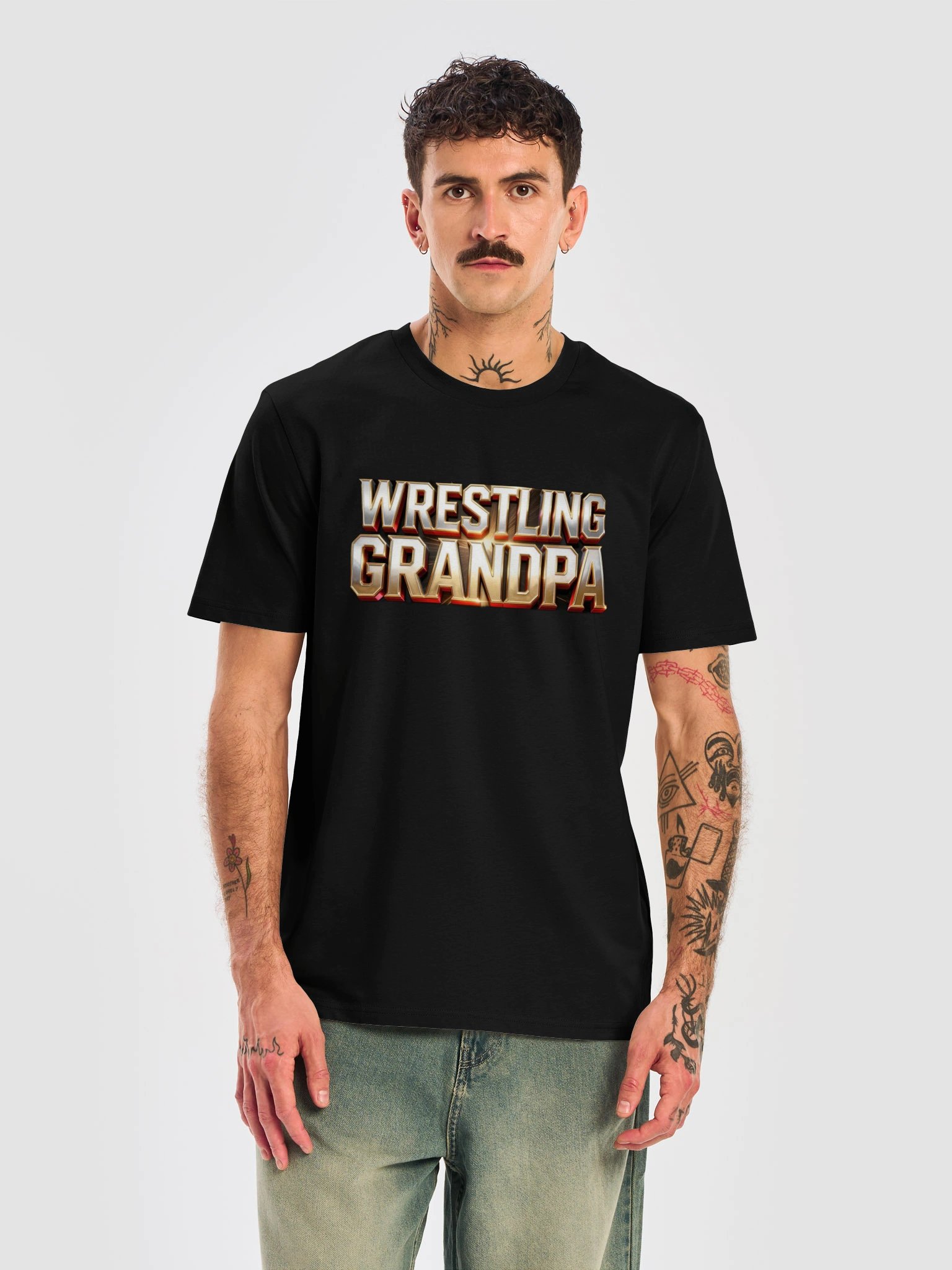 Wrestling Grandpa Metallic 3D Tee product image (5)