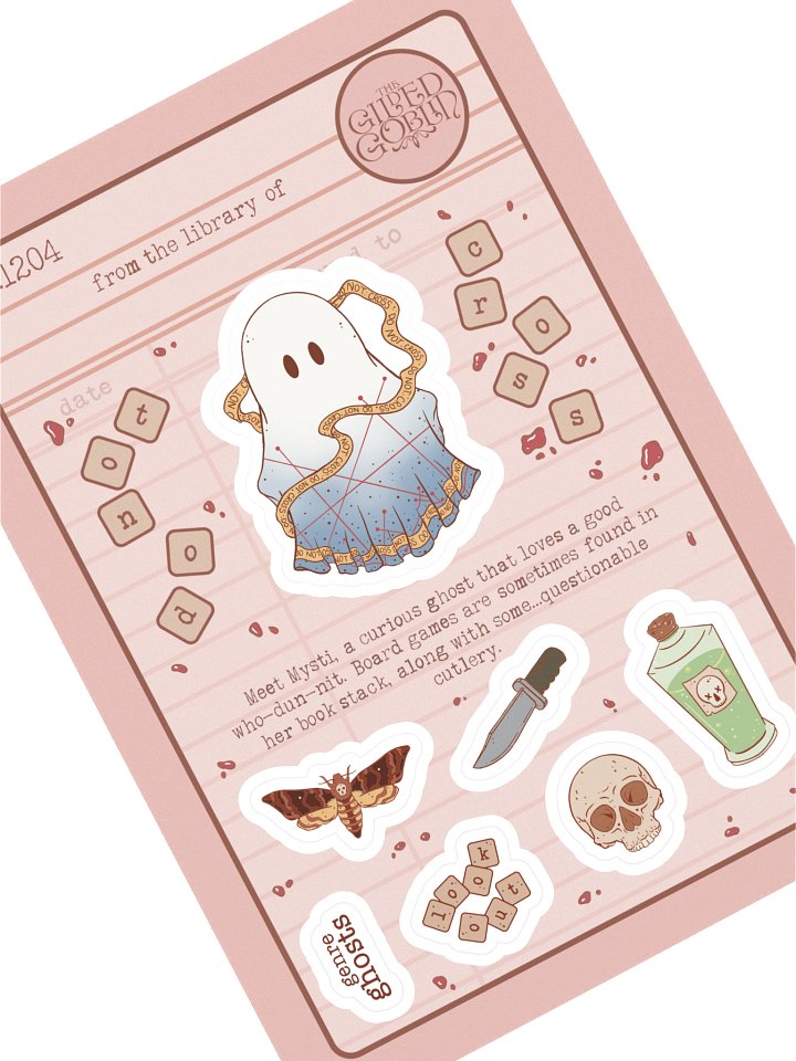 Thriller Genre Ghost Mysti's Stickers product image (1)