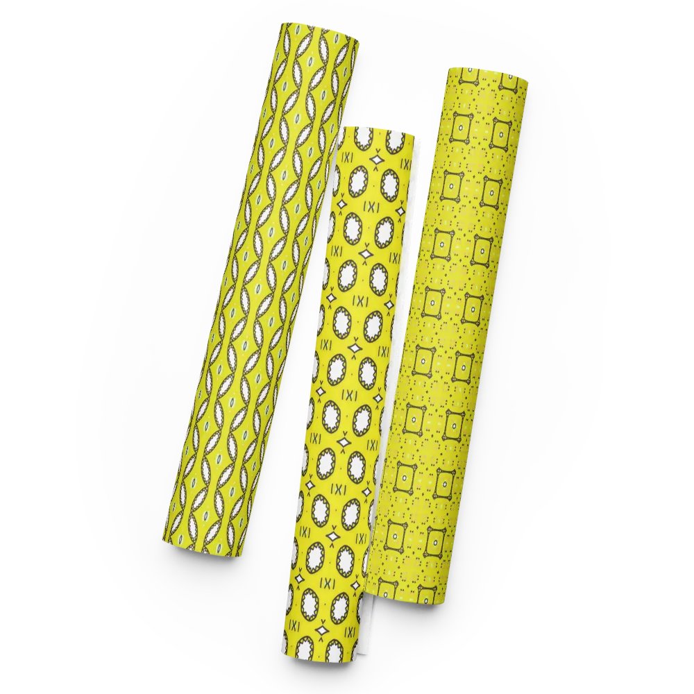 Cheerful Yellow patterned wrapping paper product image (8)