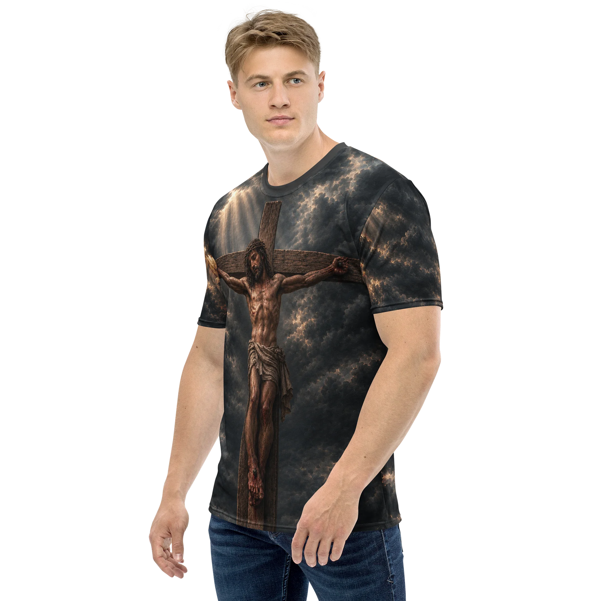 IT IS FINISHED — Christ on the Cross All-Over Tee product image (2)