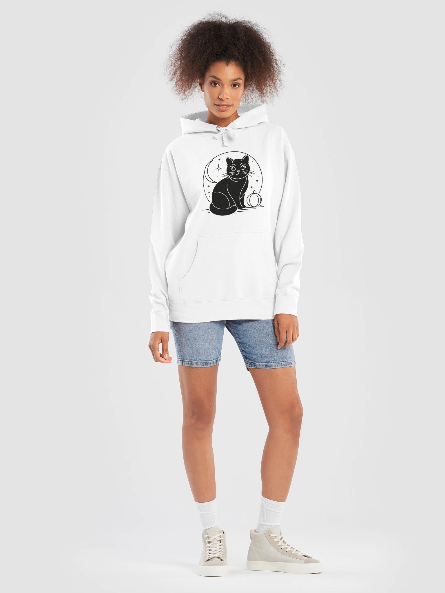 Midnight Cat Graphic Hoodie | IDLAR product image (8)