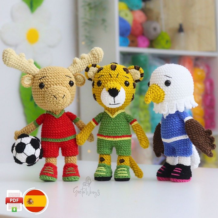 Colección Completa: Patrones de las Mascotas del Mundial 2026 y Balón de Fútbol a Crochet (PDF) product image (1)