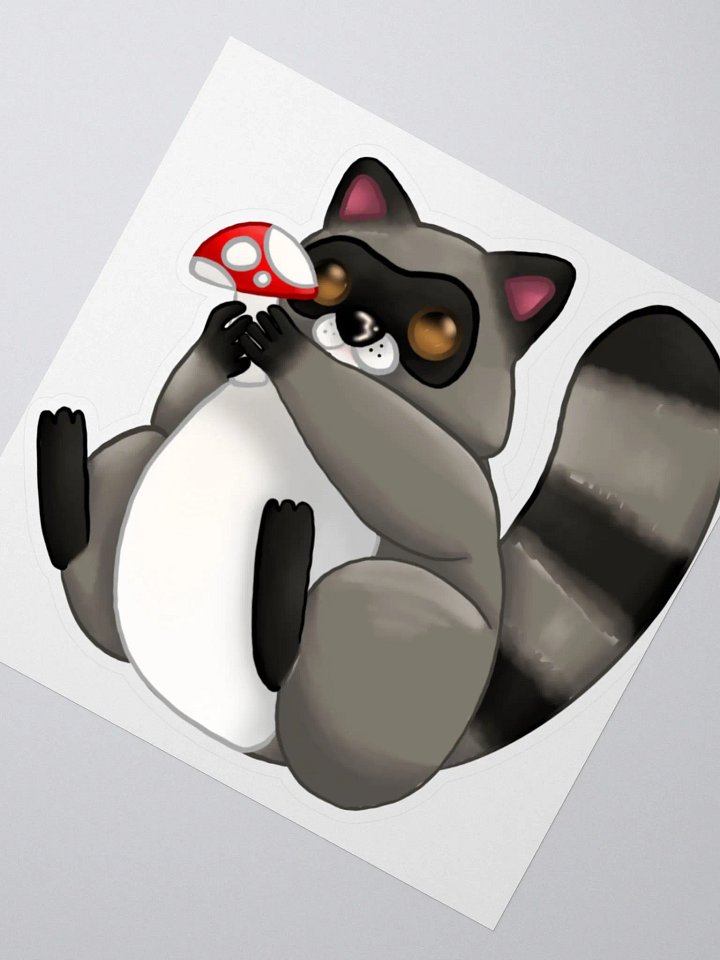 Cute Racoon sticker product image (2)