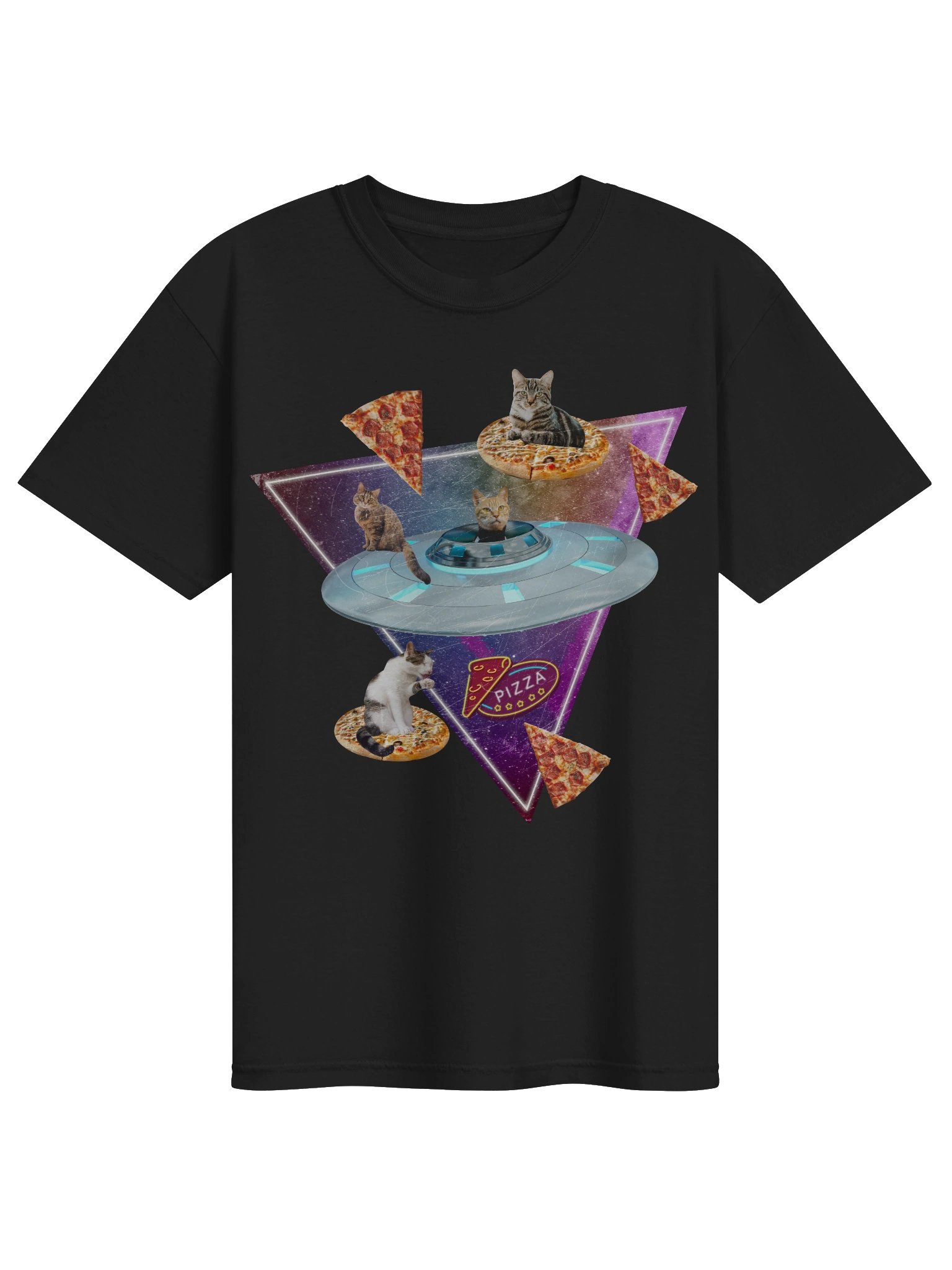 Pizza Space Cats Graphic T-Shirt product image (3)