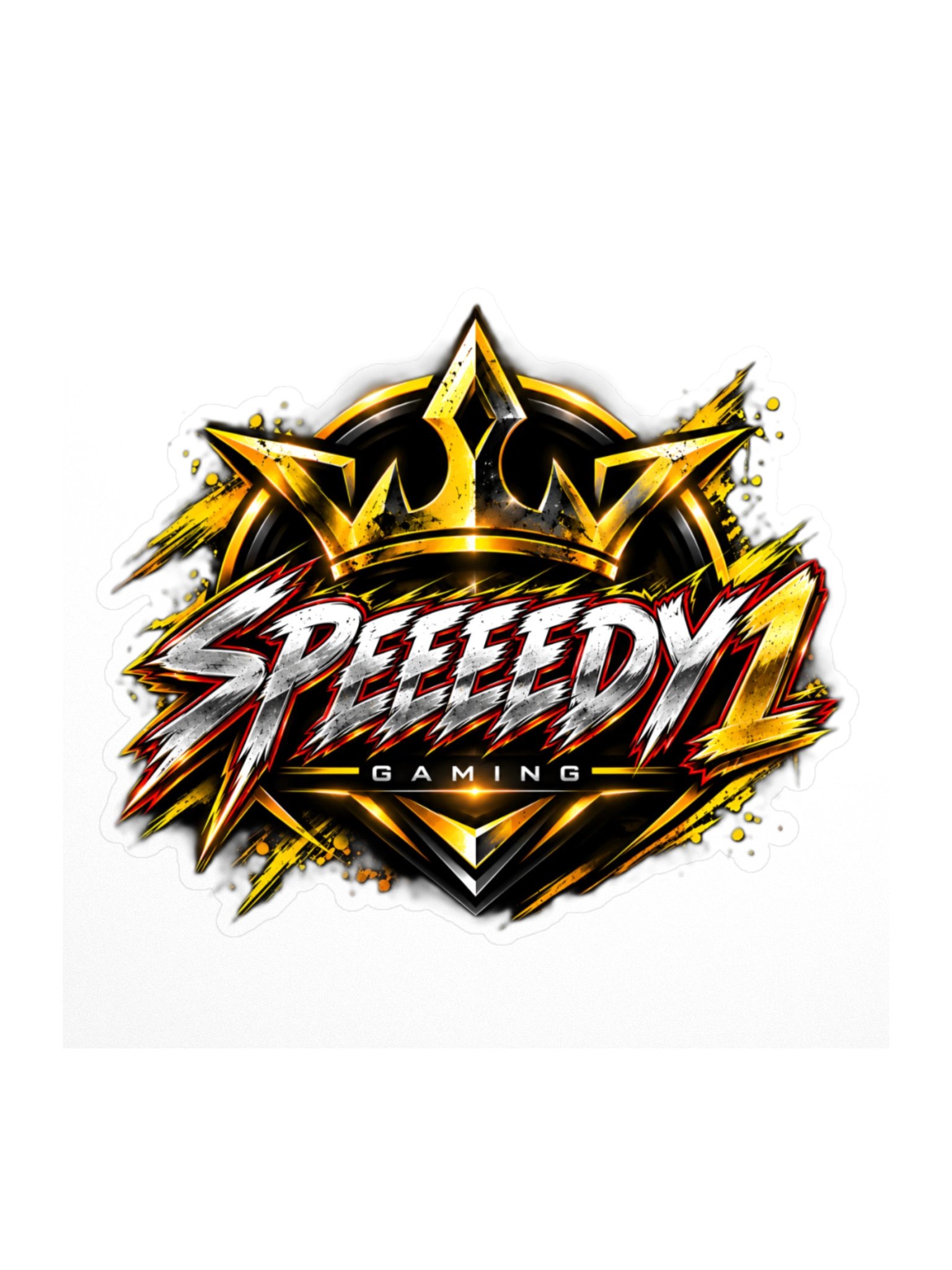 Speeeedy Gaming Crown Logo Kiss Cut Stickers product image (1)