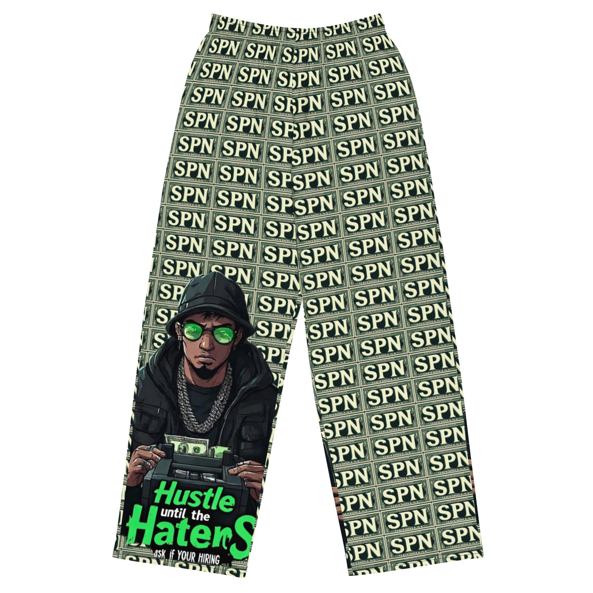 $$$ Streetwear Statement: All-Over Print Wide-Leg Pants product image (1)