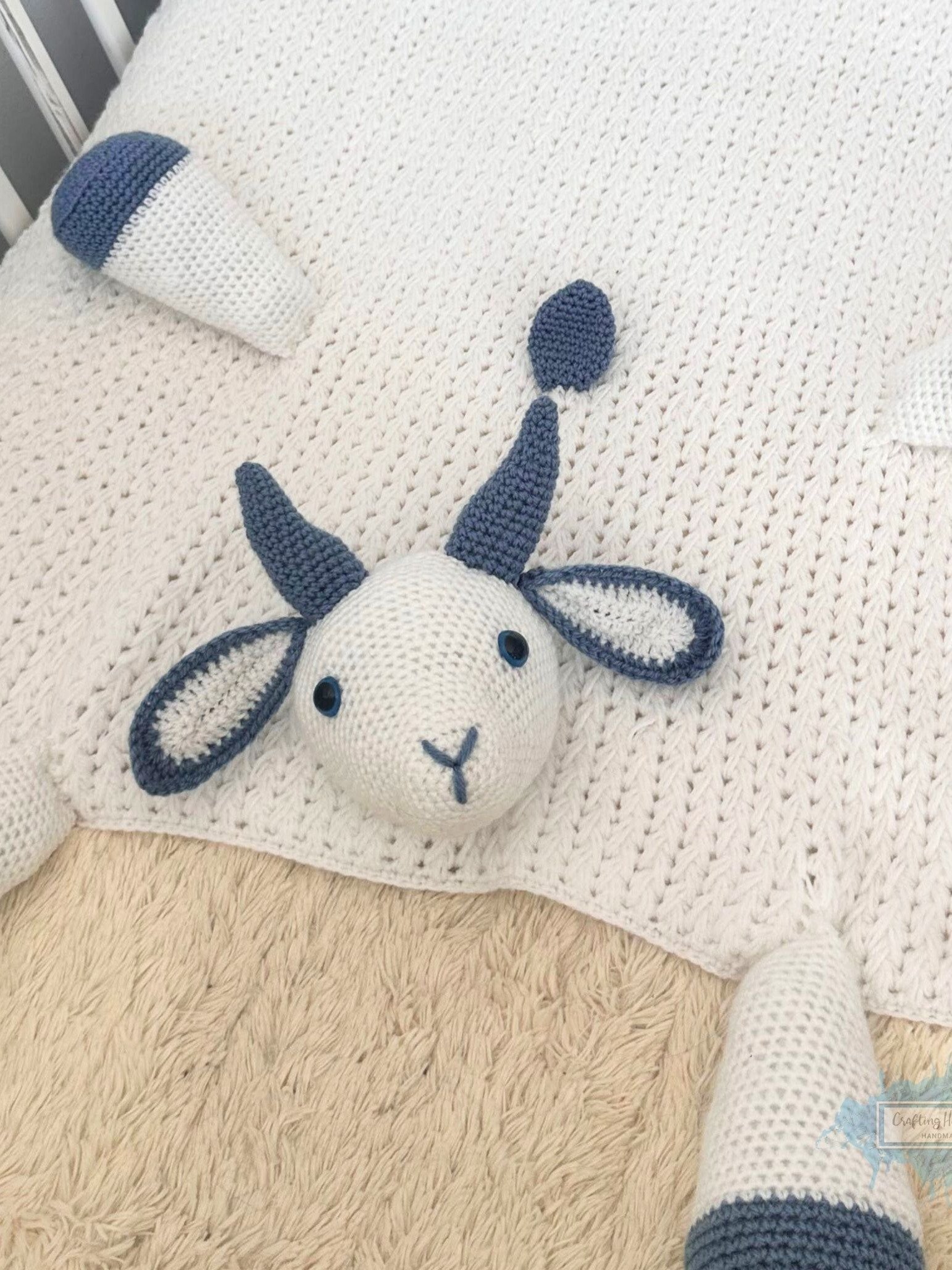 Goat Baby Blanket Crochet Pattern | Foldable Pram Toy (PDF Pattern) product image (3)