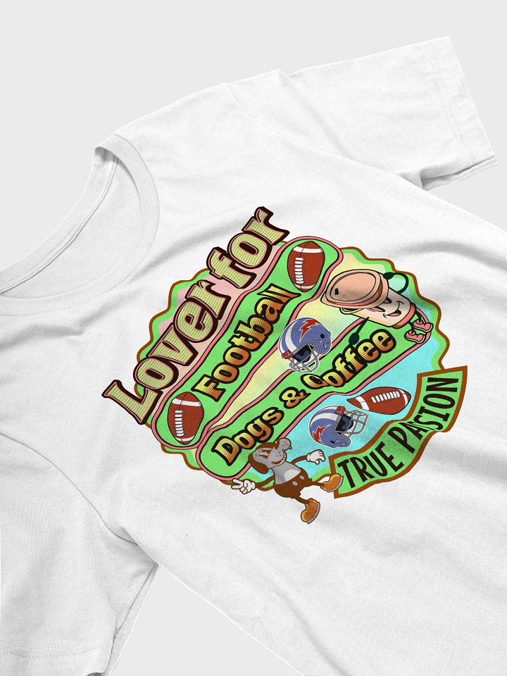 Lover For Dogs Coffee Football T-Shirt product image (2)
