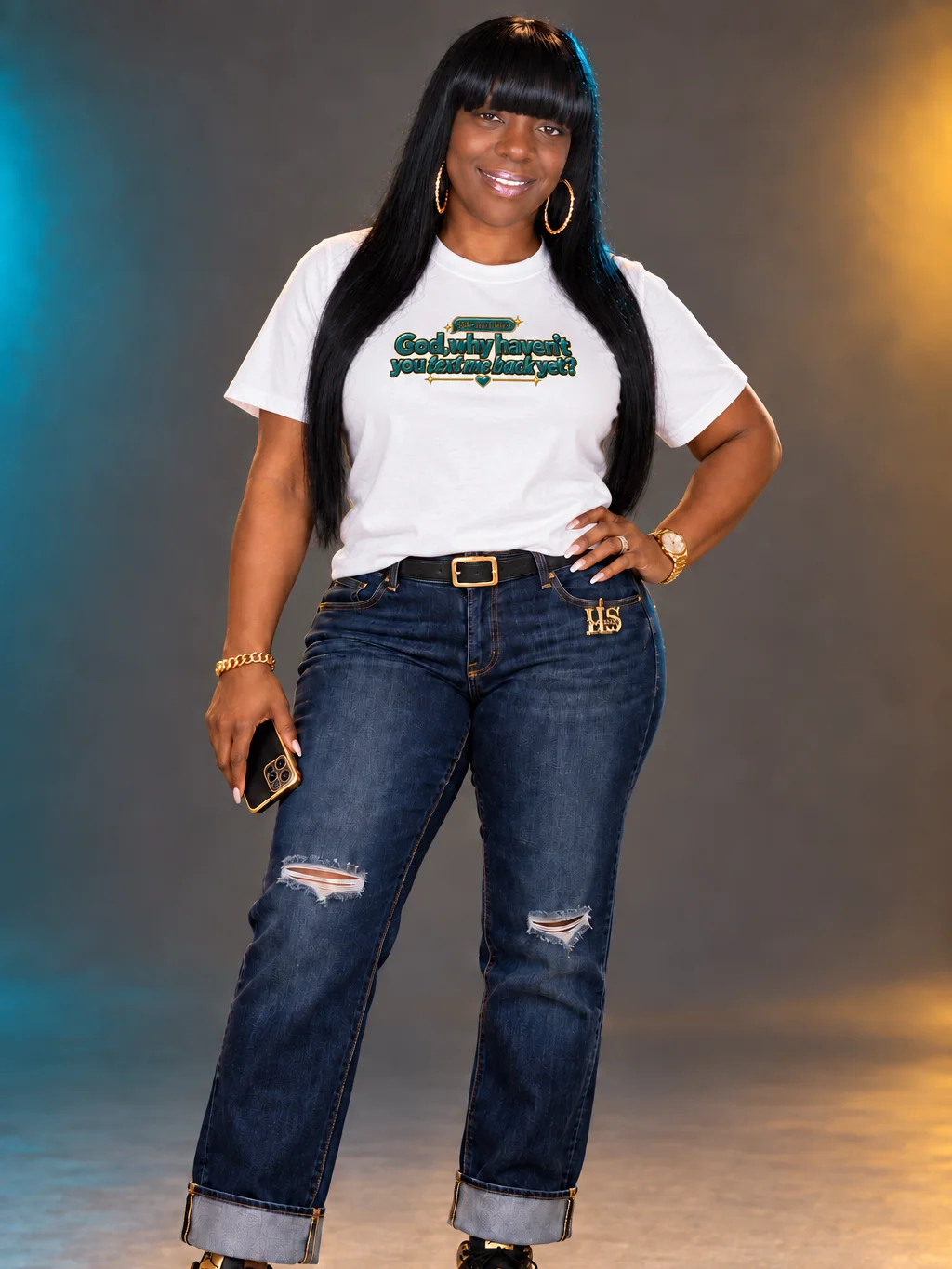 904 You & Me 2 God — Through Jesus White T-Shirt product image (5)