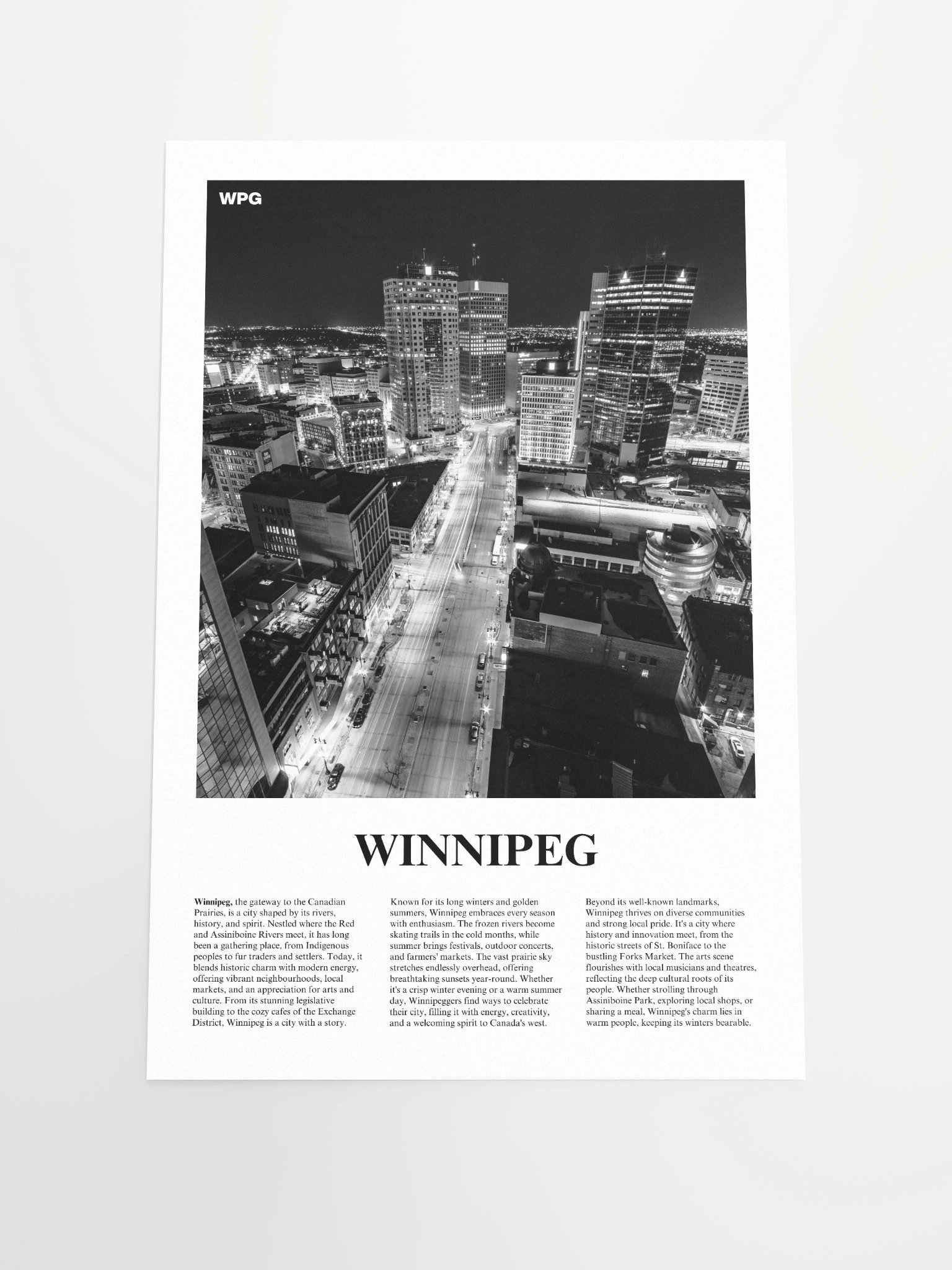 Winnipeg 02 Newspaper Poster product image (11)